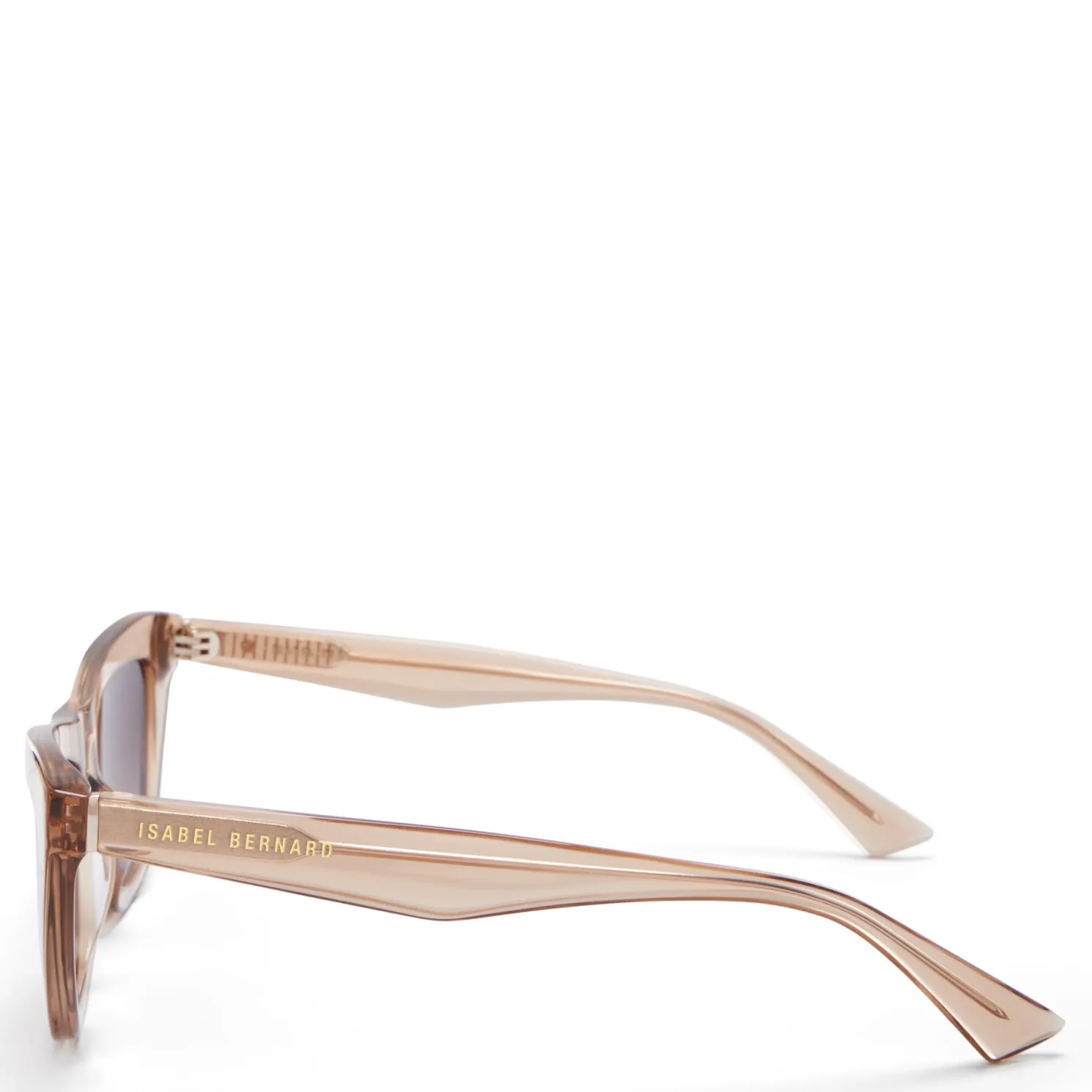 La Villette Roselin transparant beige cat eye zonnebril met bruine gradient glazen