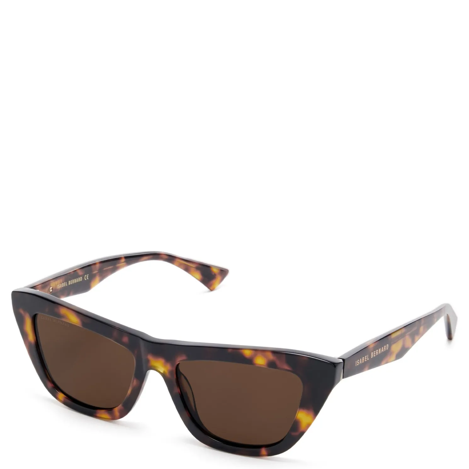 La Villette Roselin bruin tortoise cat eye zonnebril met bruine glazen