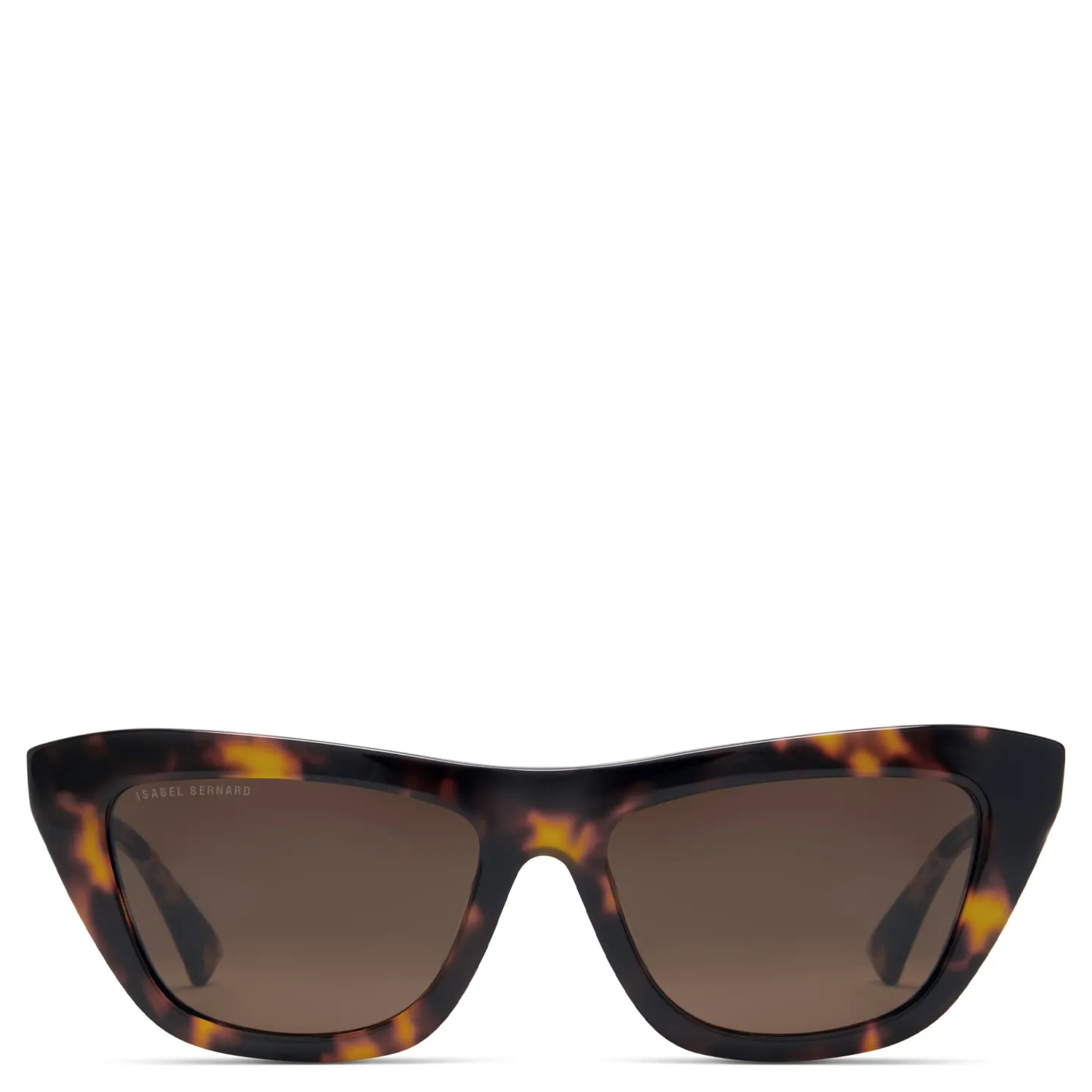 La Villette Roselin bruin tortoise cat eye zonnebril met bruine glazen