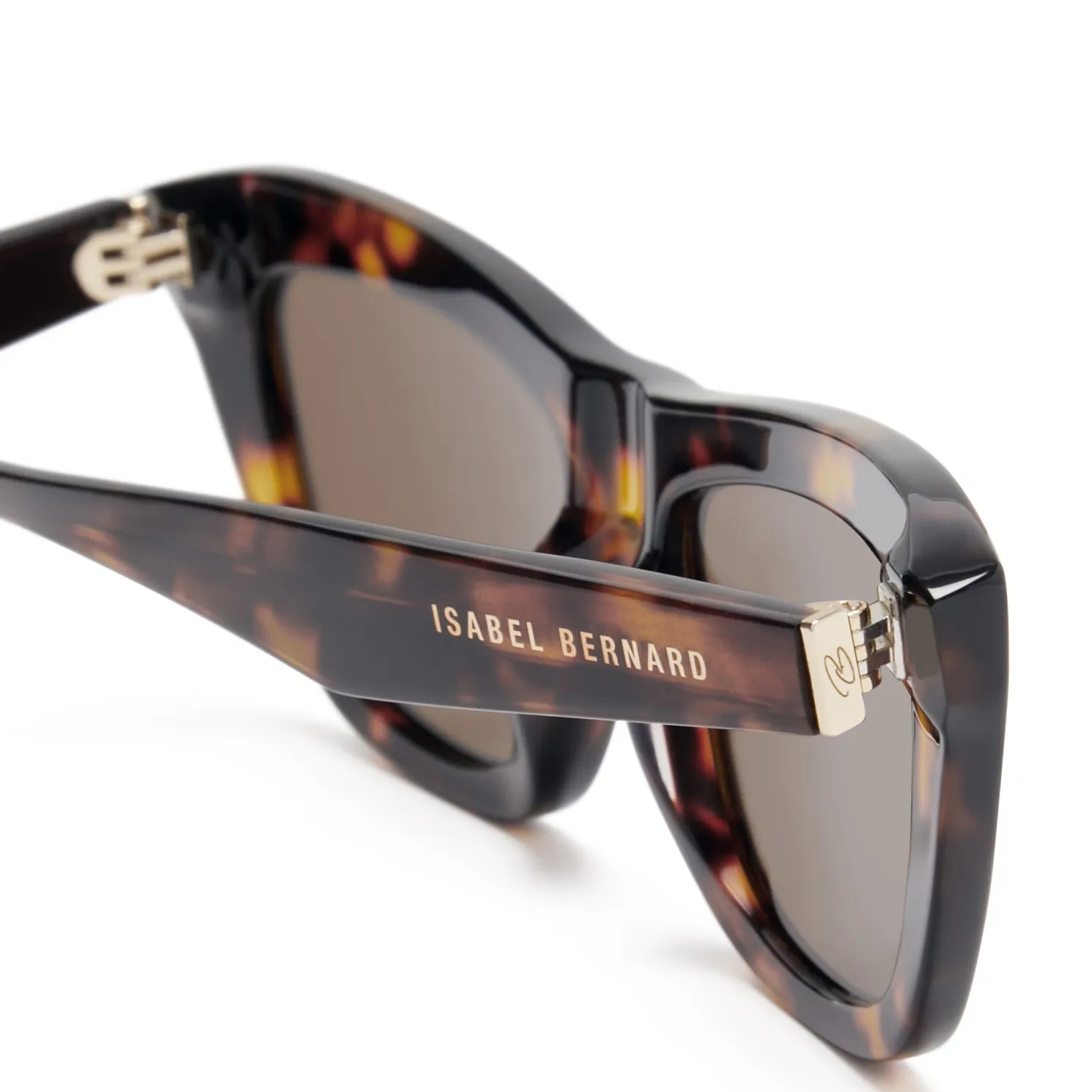 La Villette Roselin bruin tortoise cat eye zonnebril met bruine glazen