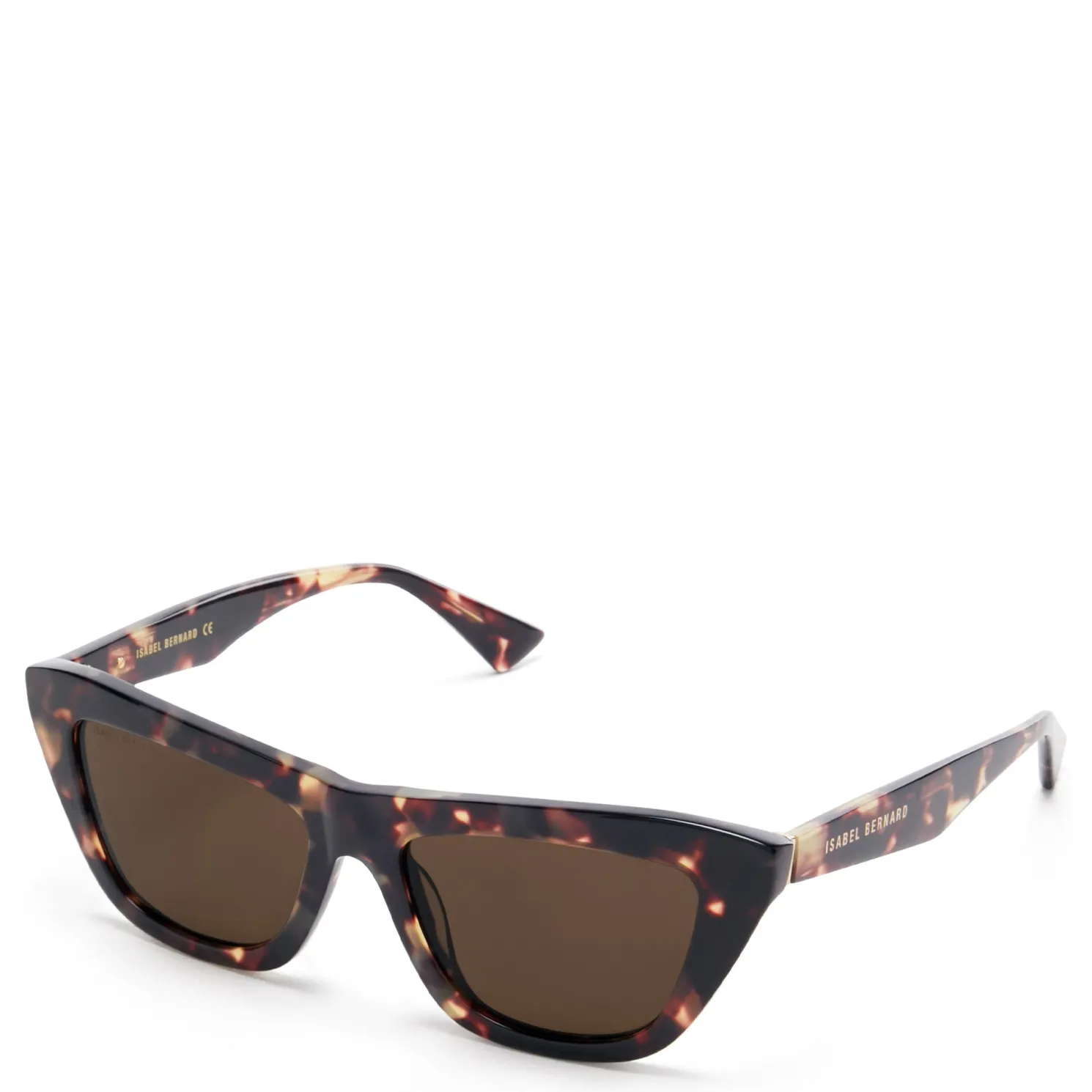 La Villette Roselin bruin tortoise cat eye zonnebril met bruine glazen