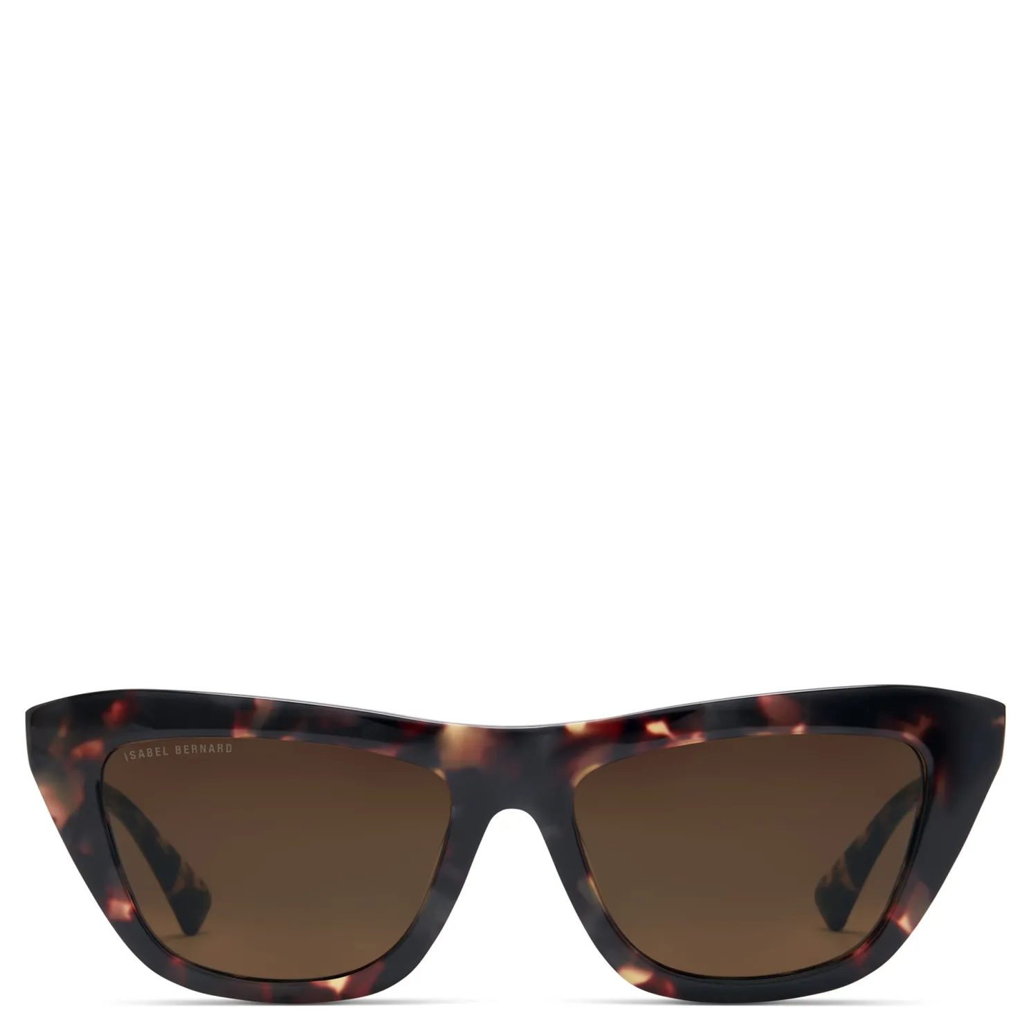 La Villette Roselin bruin tortoise cat eye zonnebril met bruine glazen