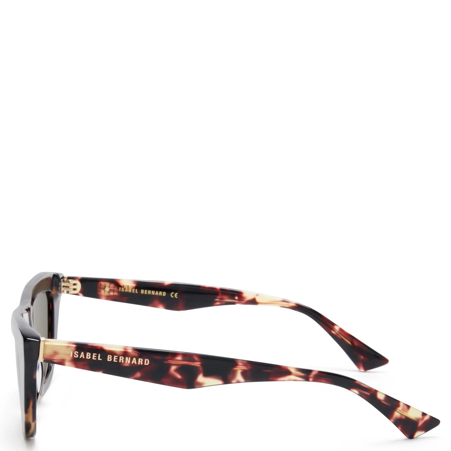 La Villette Roselin bruin tortoise cat eye zonnebril met bruine glazen
