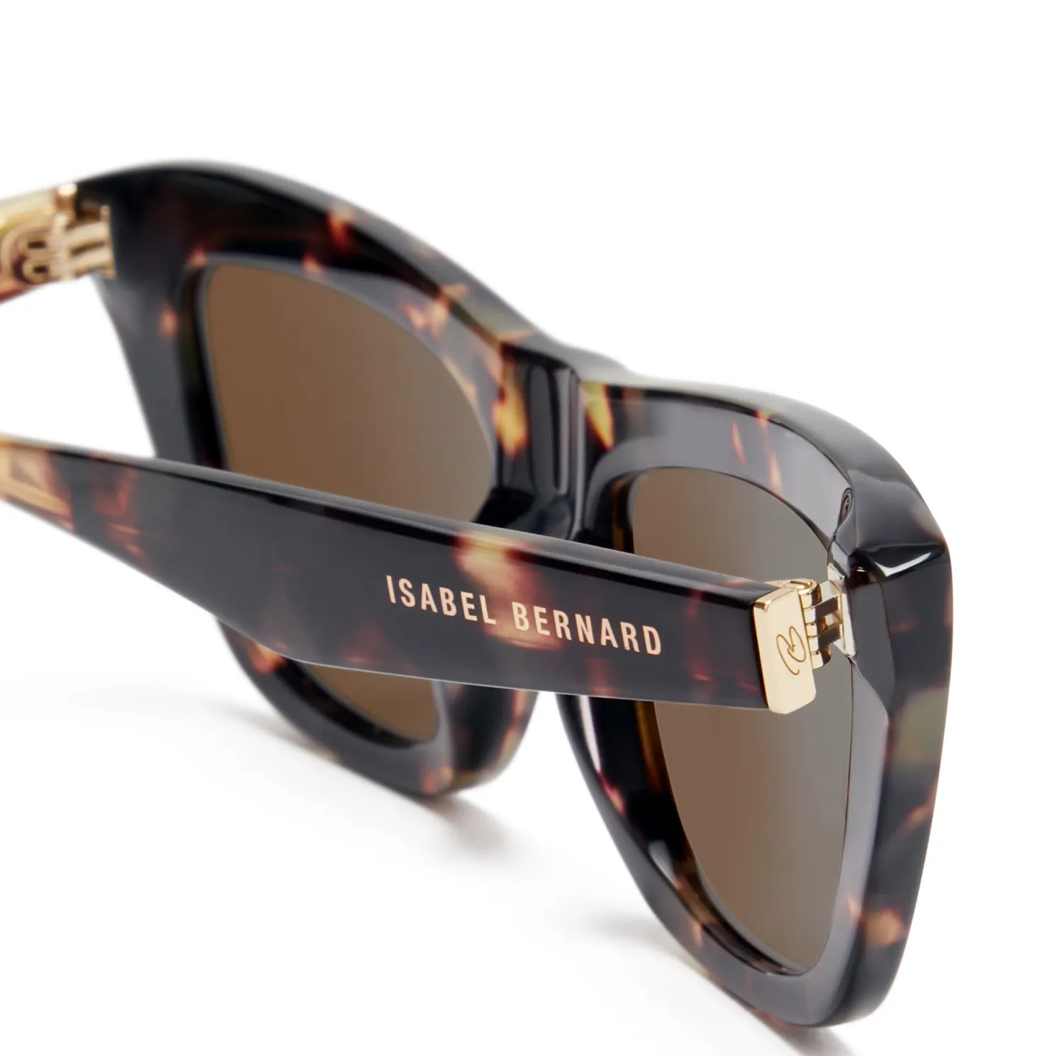 La Villette Roselin bruin tortoise cat eye zonnebril met bruine glazen