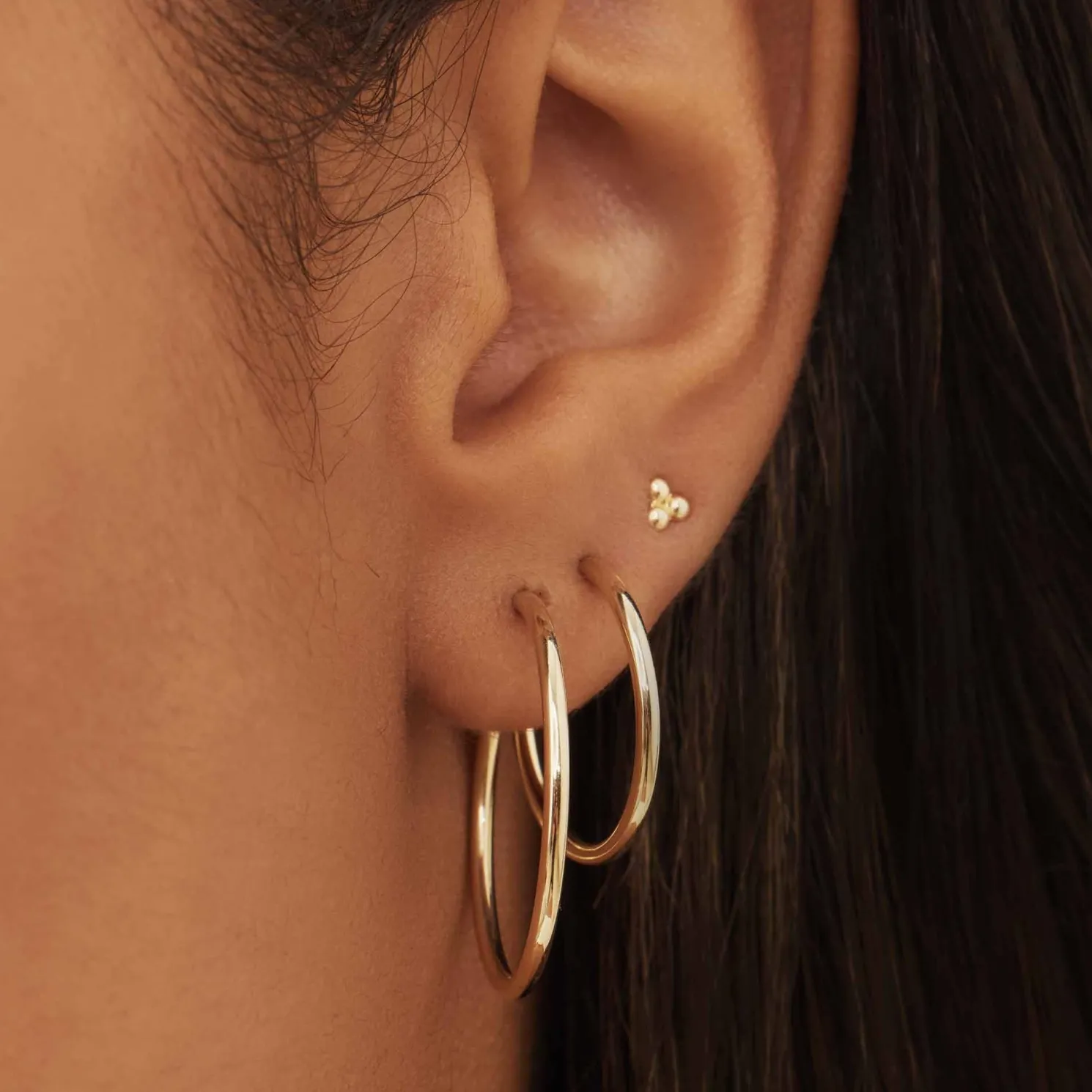 Le Marais Cerise 14 karaat gouden creolen 16 mm