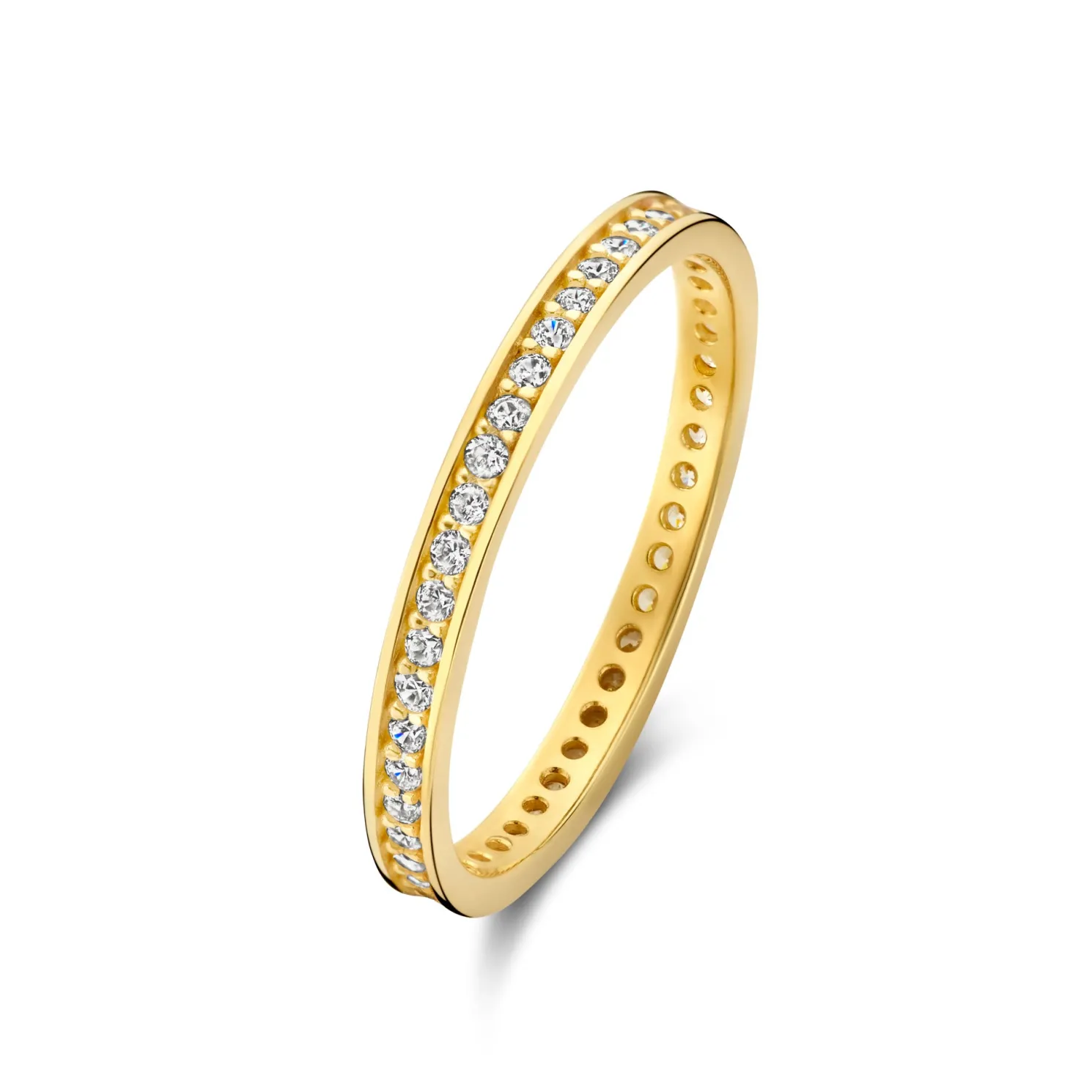 Le Marais Merle 14 karaat gouden ring met zirkonia steentjes