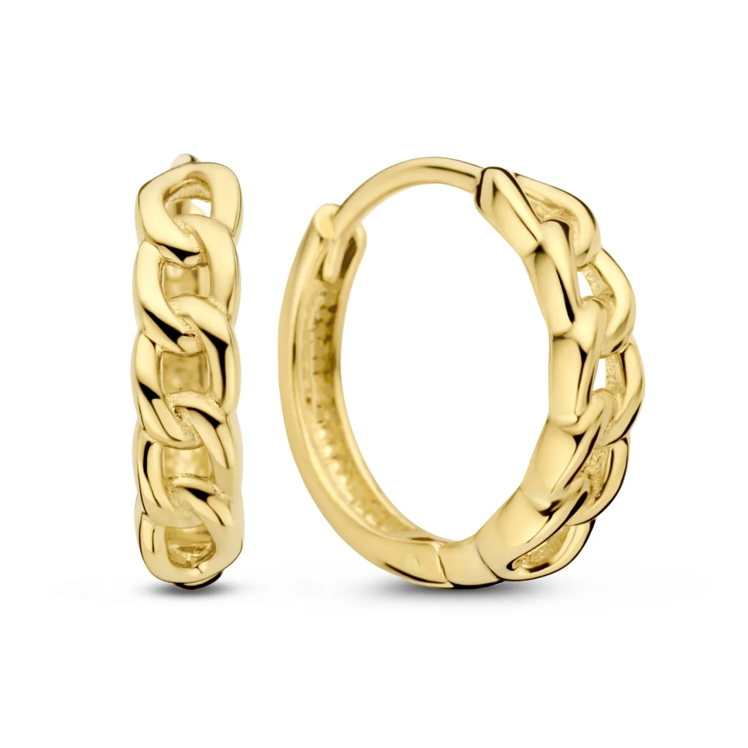 Le Marais Règine 14 karaat gouden creolen met schakels