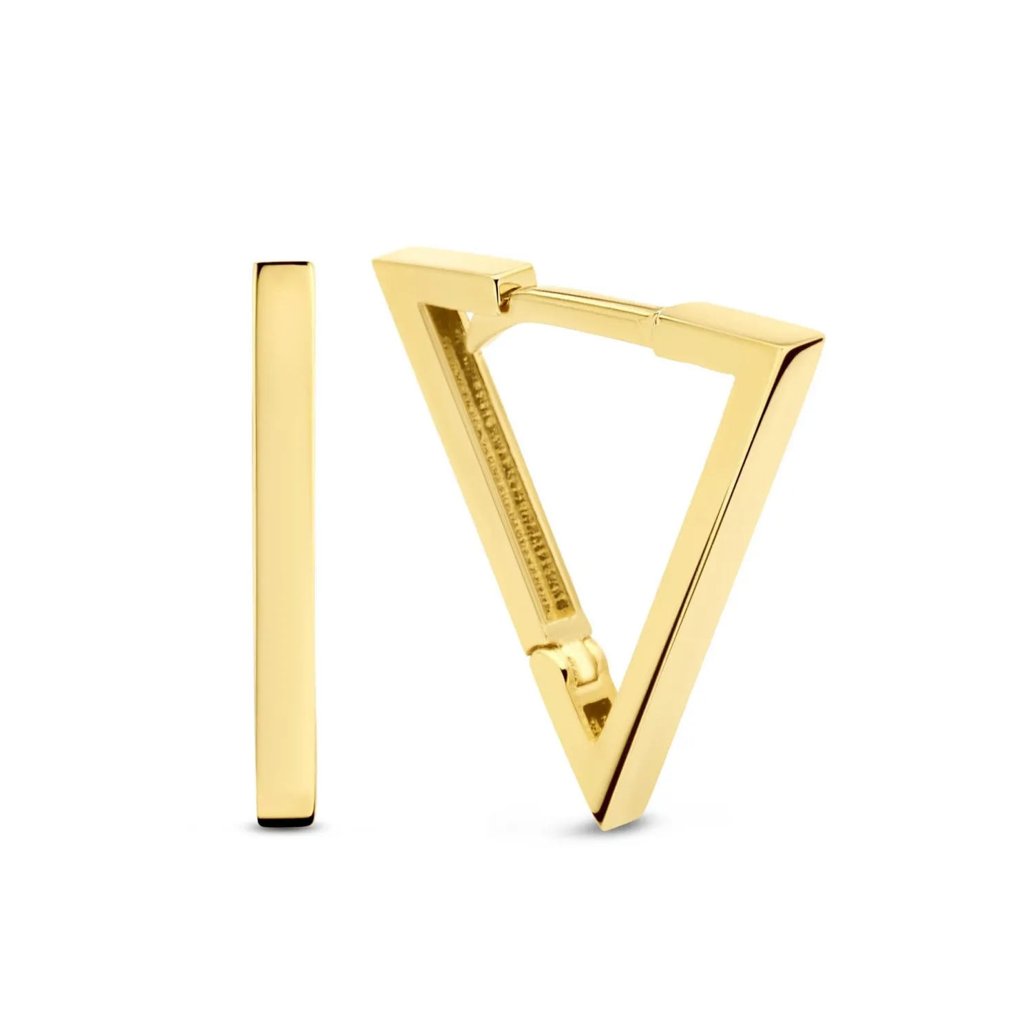 Monceau Jolie 14 karaat gouden driehoekjes oorbellen