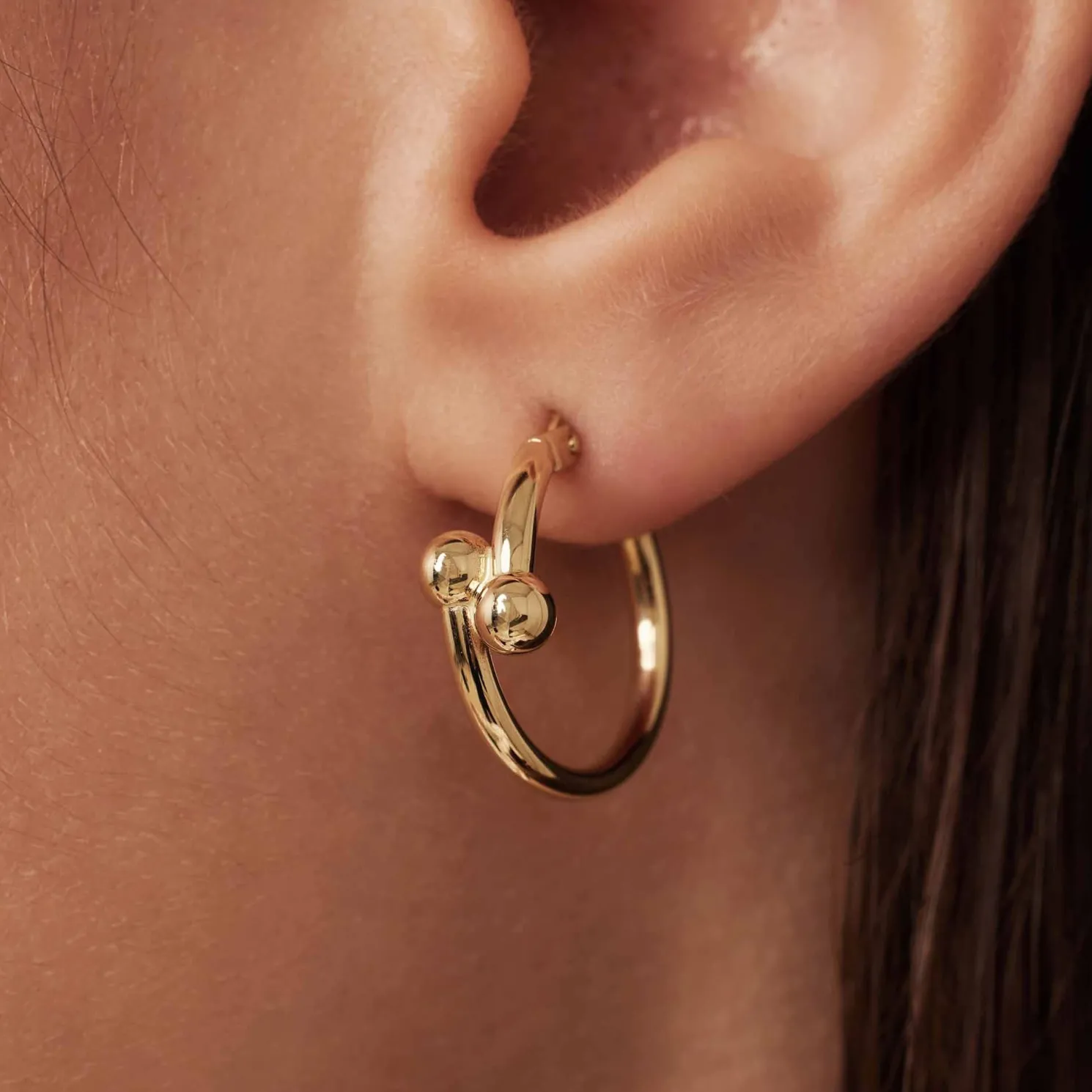 Monceau Mirell 14 karaat gouden creolen (16.5 mm)