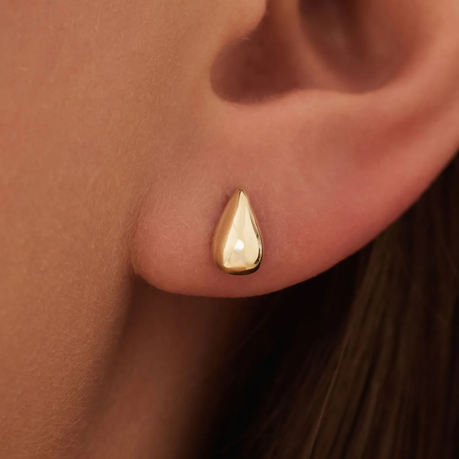 Monceau Séraphine 14 karaat gouden druppelvormige oorknoppen