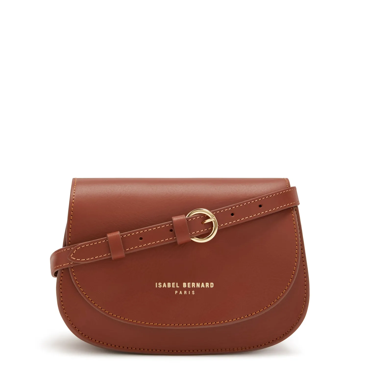 Montmartre Manon cognac leren crossbody tas van natuurleer
