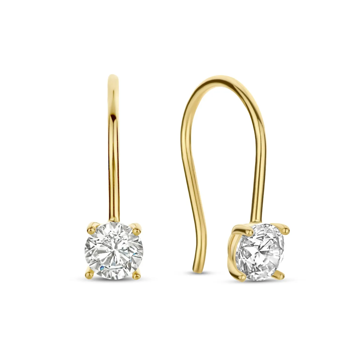 Rivoli Elise 14 karaat gouden oorhangers met zirkonia steentje