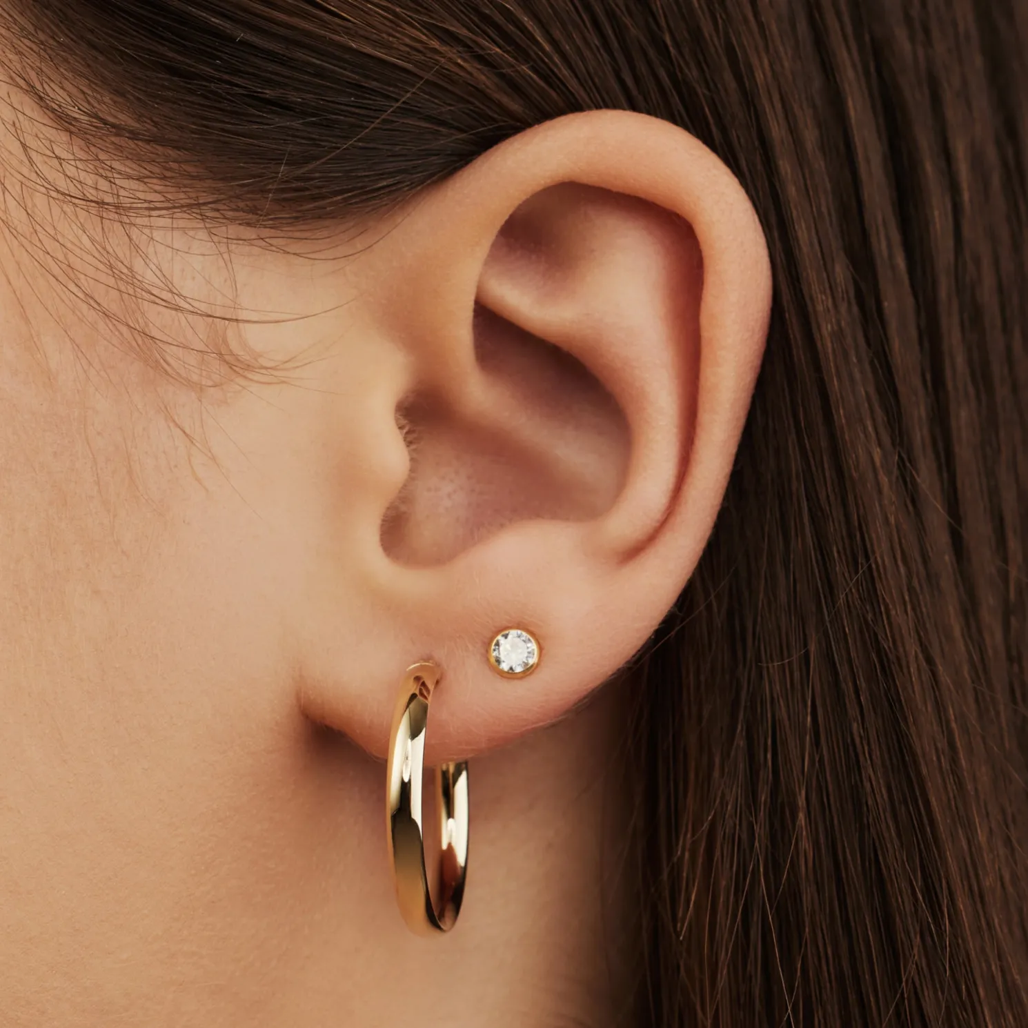 Rivoli Estrella 14 karaat gouden creolen (20 mm)