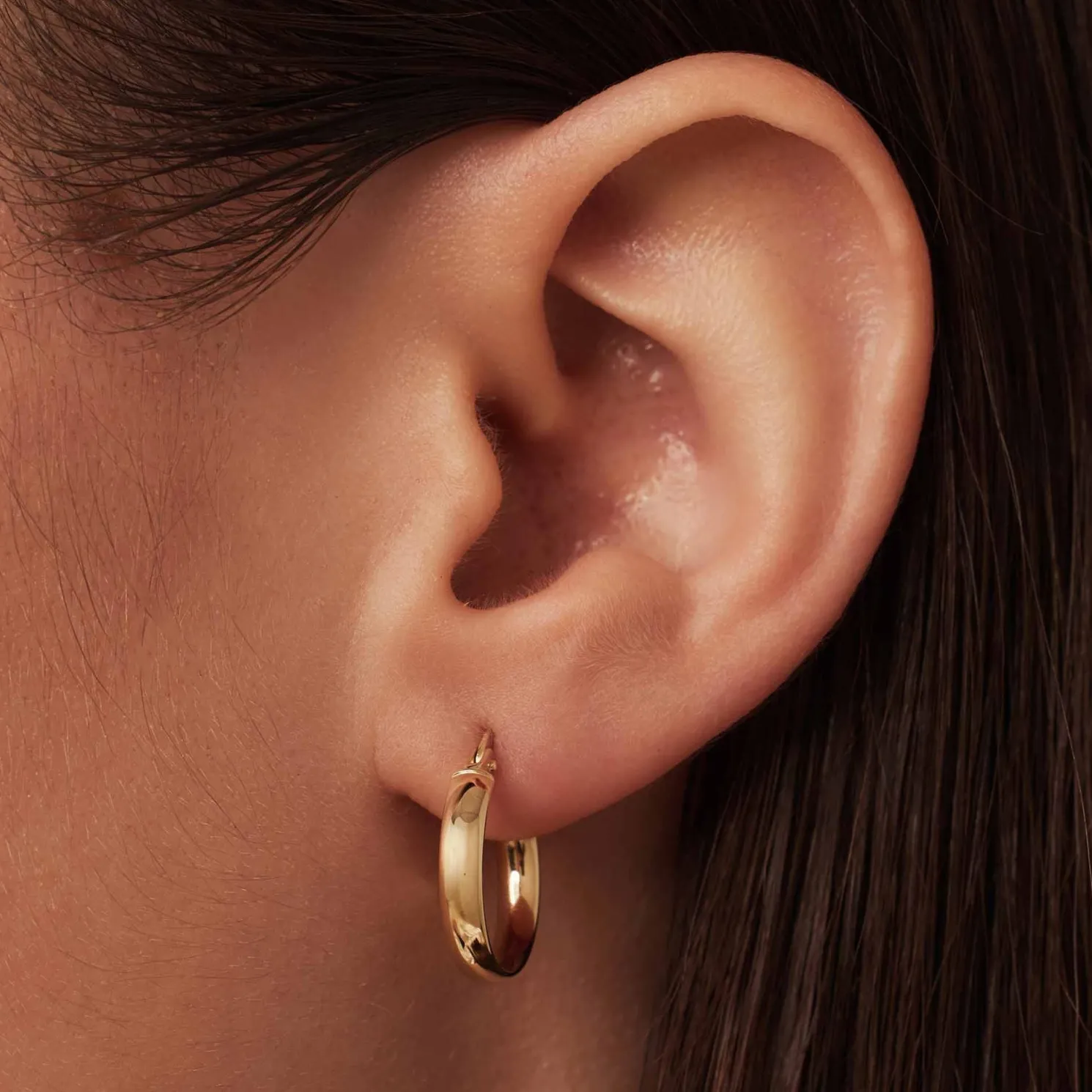 Rivoli Estrella 14 karaat gouden creolen (14 mm)