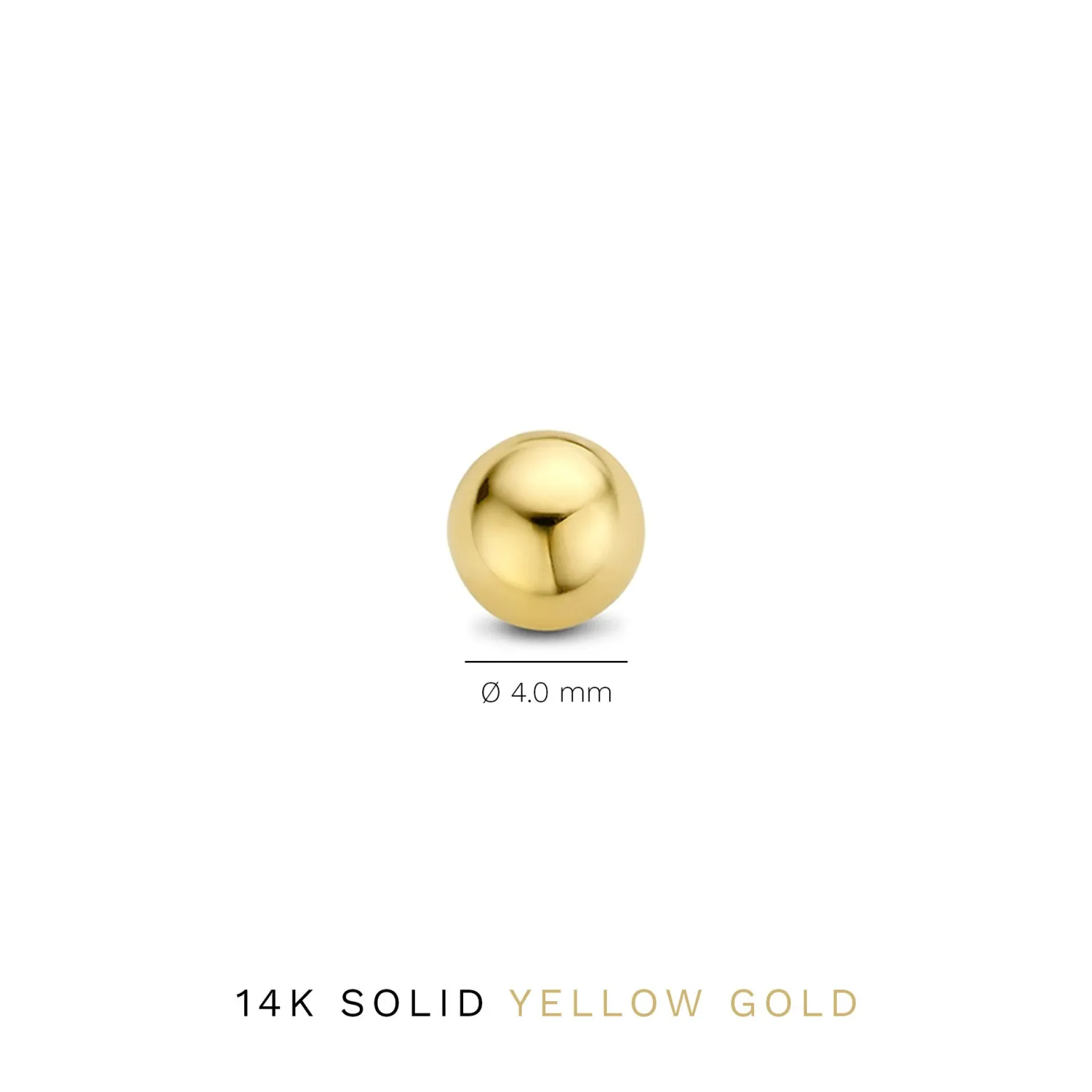 Rivoli Finou 14 karaat gouden oorknoppen met bolletje