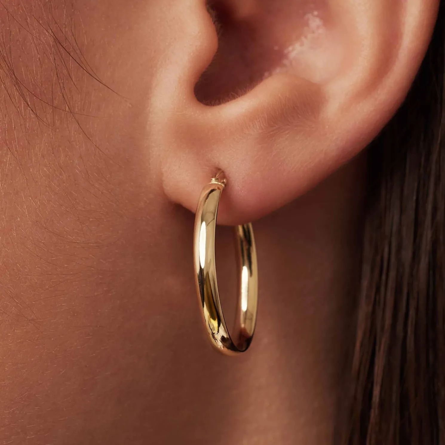 Rivoli Flori 14 karaat gouden creolen (22 mm)