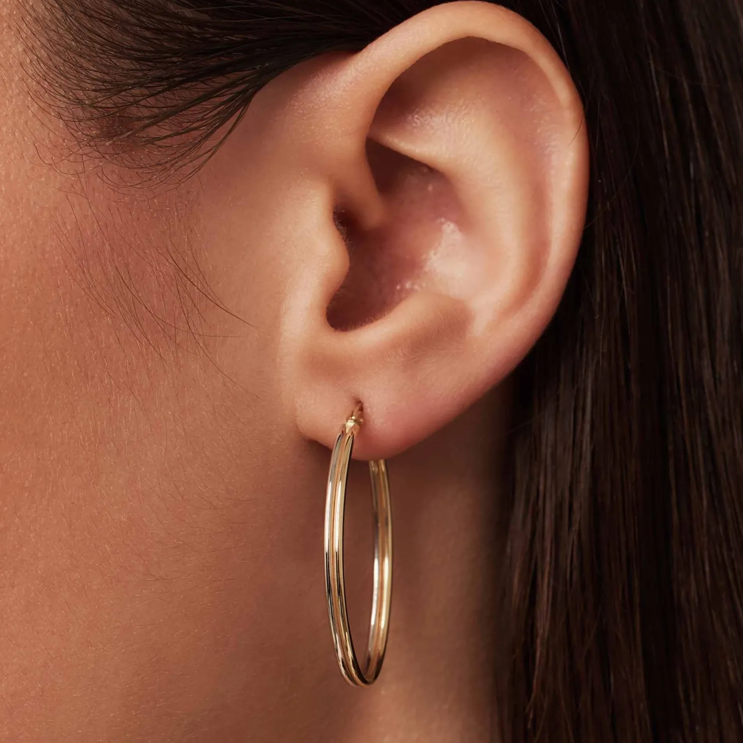 Rivoli Flori 14 karaat gouden creolen (32 mm)