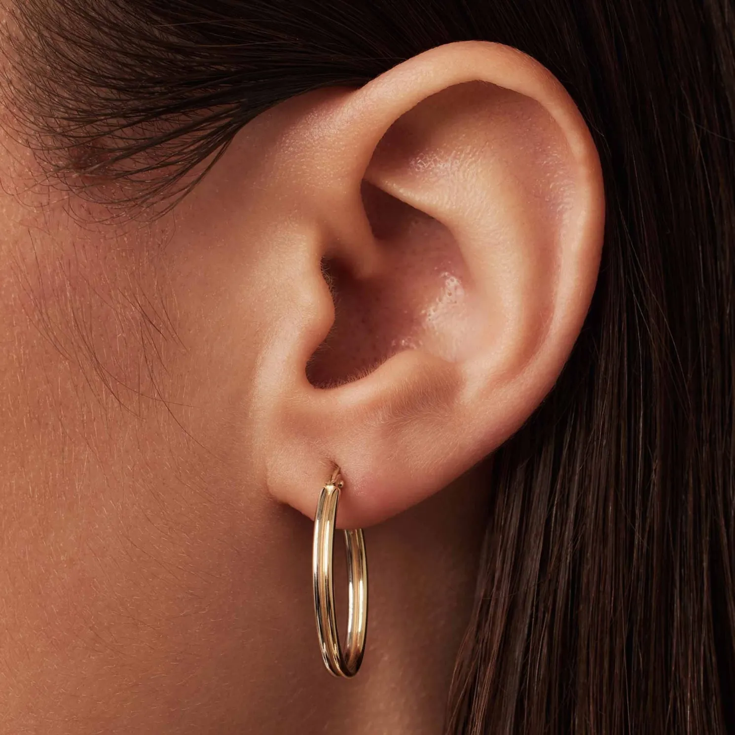 Rivoli Flori 14 karaat gouden creolen (22 mm)