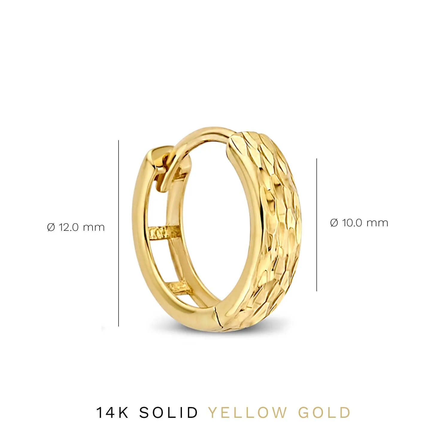 Rivoli Laura 14 karaat gouden creolen met diamond cut