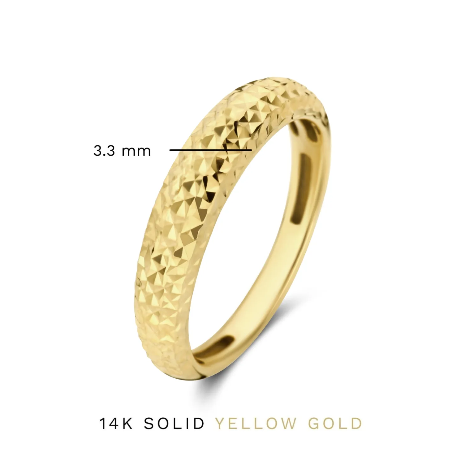 Rivoli Laura 14 karaat gouden ring met diamond cut