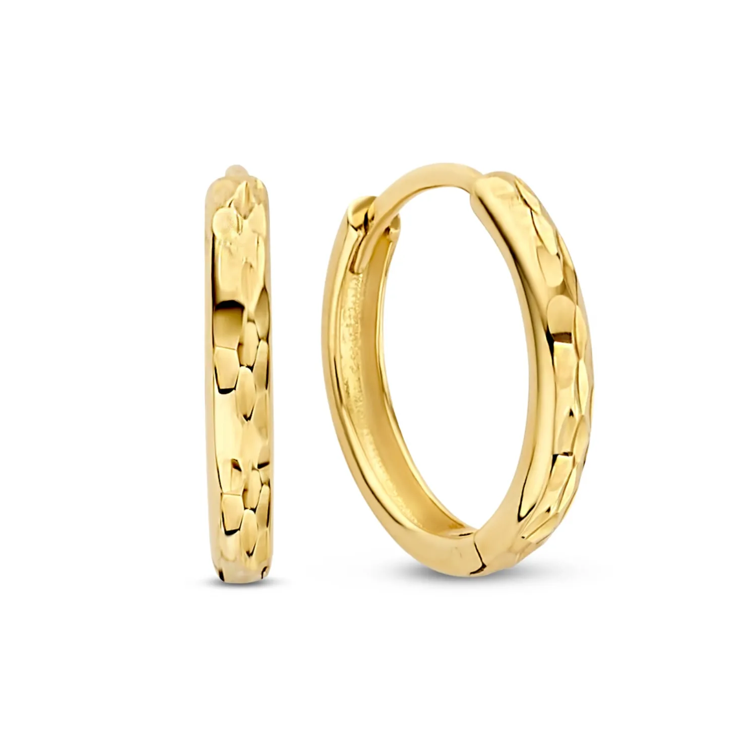 Rivoli Laura 14 karaat gouden creolen met diamond cut