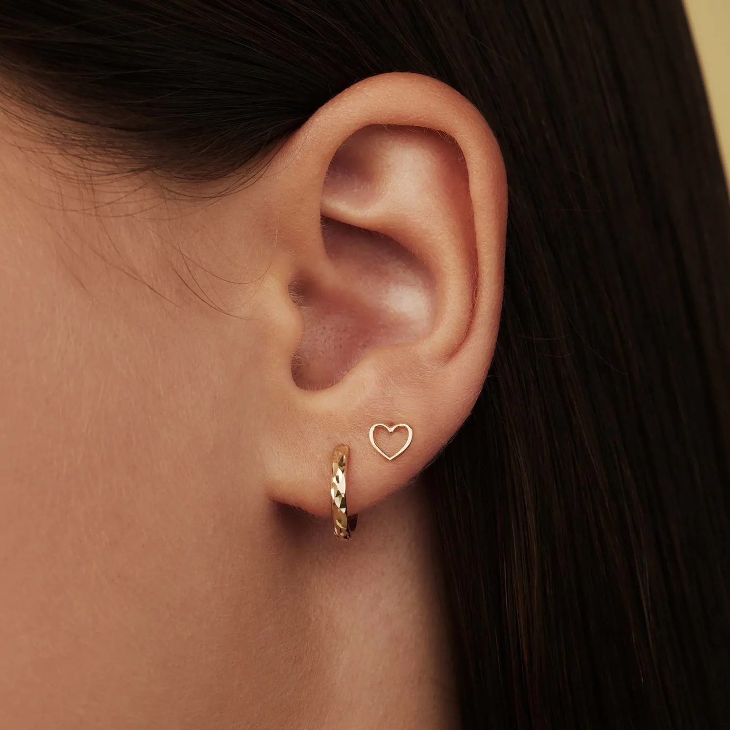 Rivoli Laura 14 karaat gouden creolen met diamond cut