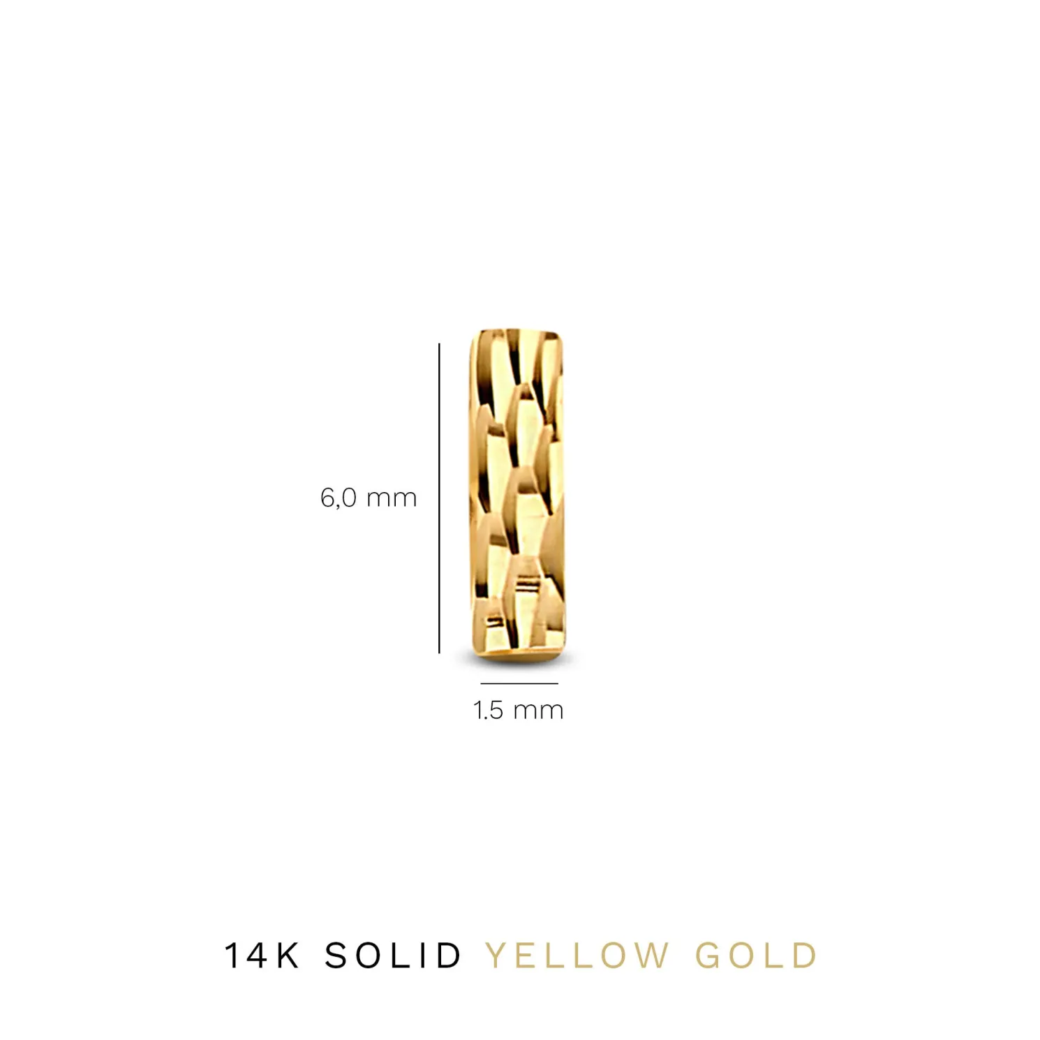 Rivoli Laura 14 karaat gouden oorknoppen met diamond cut