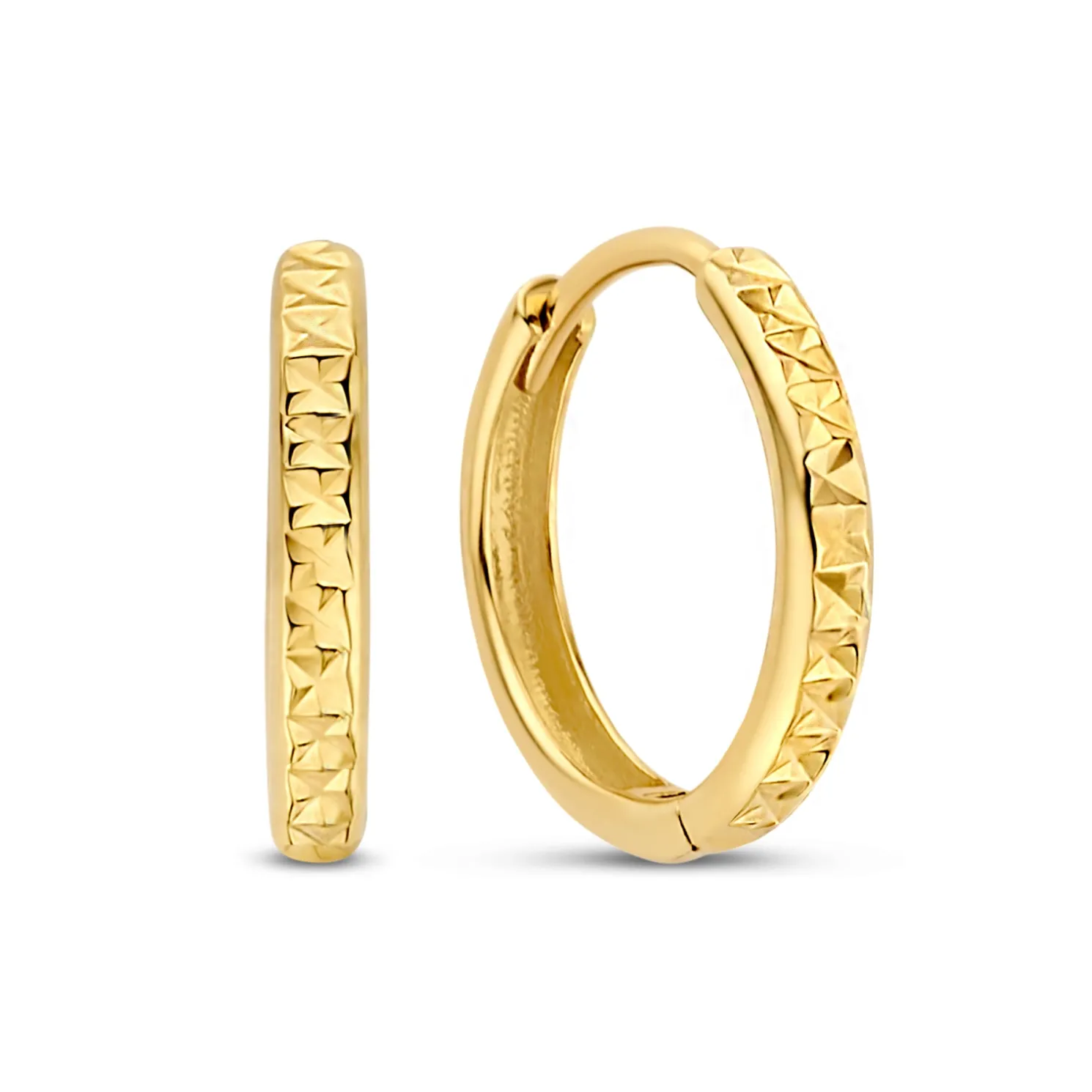 Rivoli Laura 14 karaat gouden creolen met diamond cut