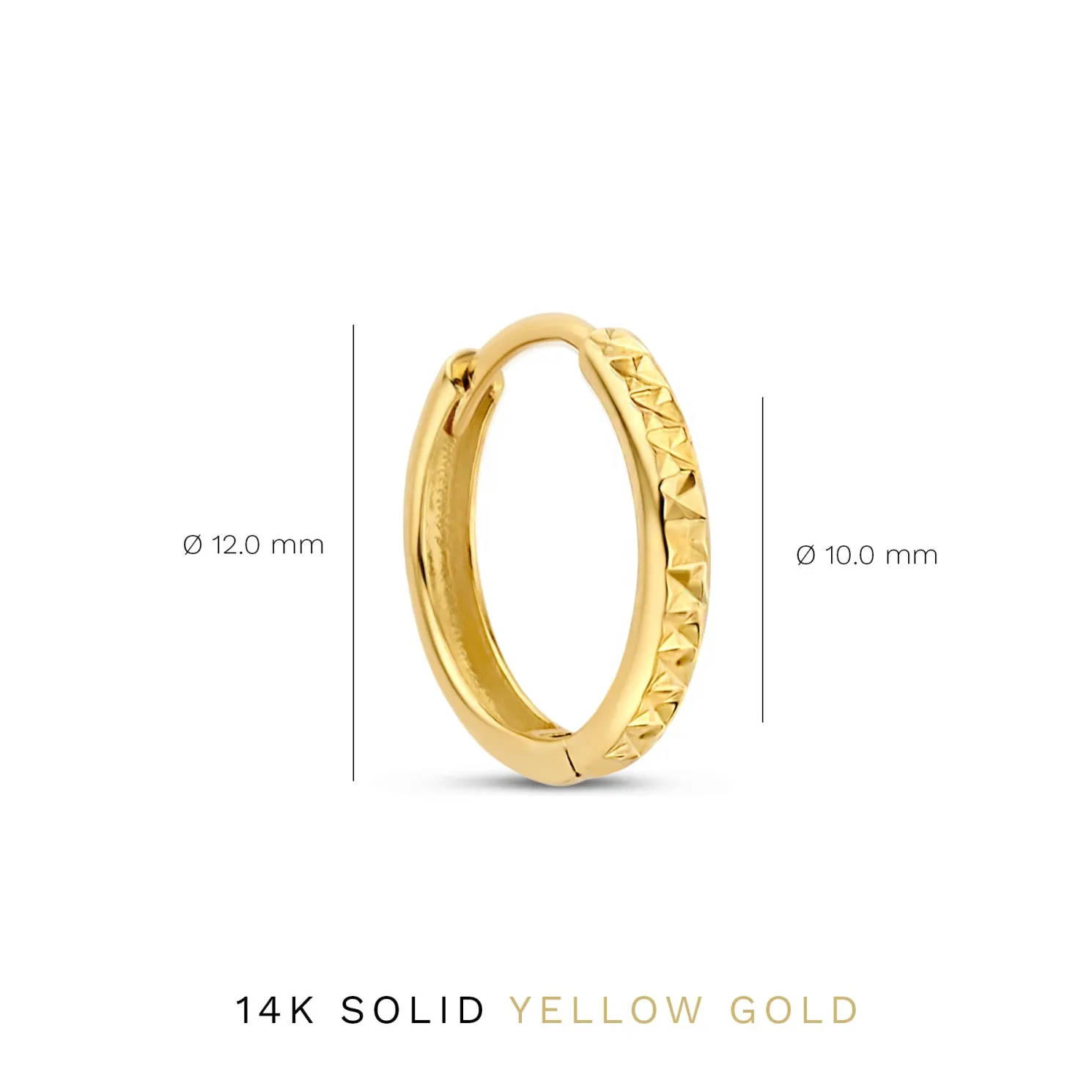 Rivoli Laura 14 karaat gouden creolen met diamond cut