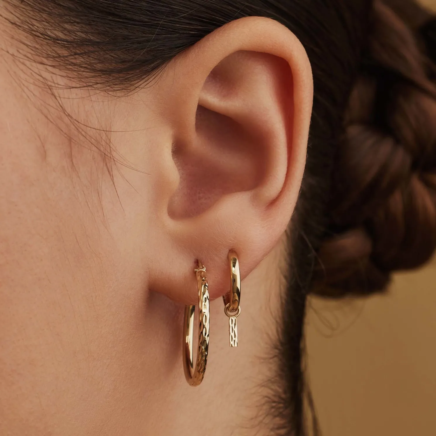 Rivoli Laura 14 karaat gouden creolen met diamond cut