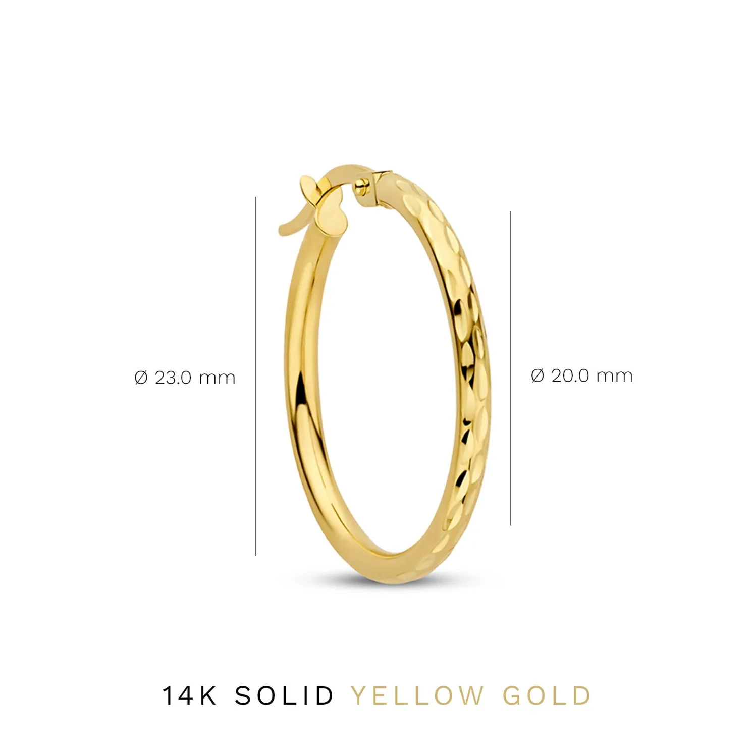 Rivoli Laura 14 karaat gouden creolen met diamond cut