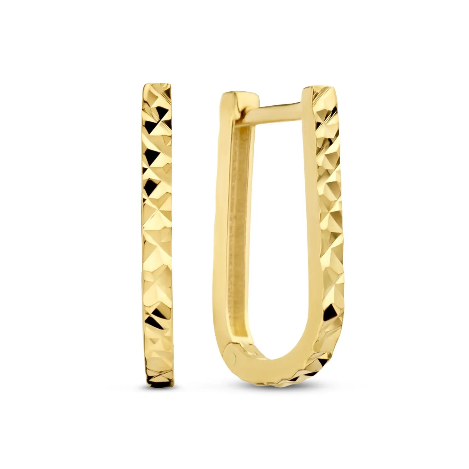 Rivoli Laura 14 karaat gouden oorhangers met diamond cut