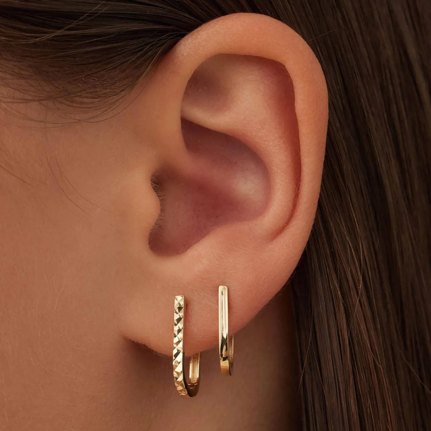 Rivoli Laura 14 karaat gouden oorhangers met diamond cut