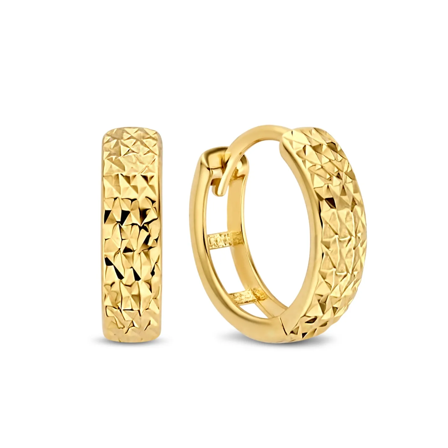 Rivoli Laura 14 karaat gouden creolen met diamond cut