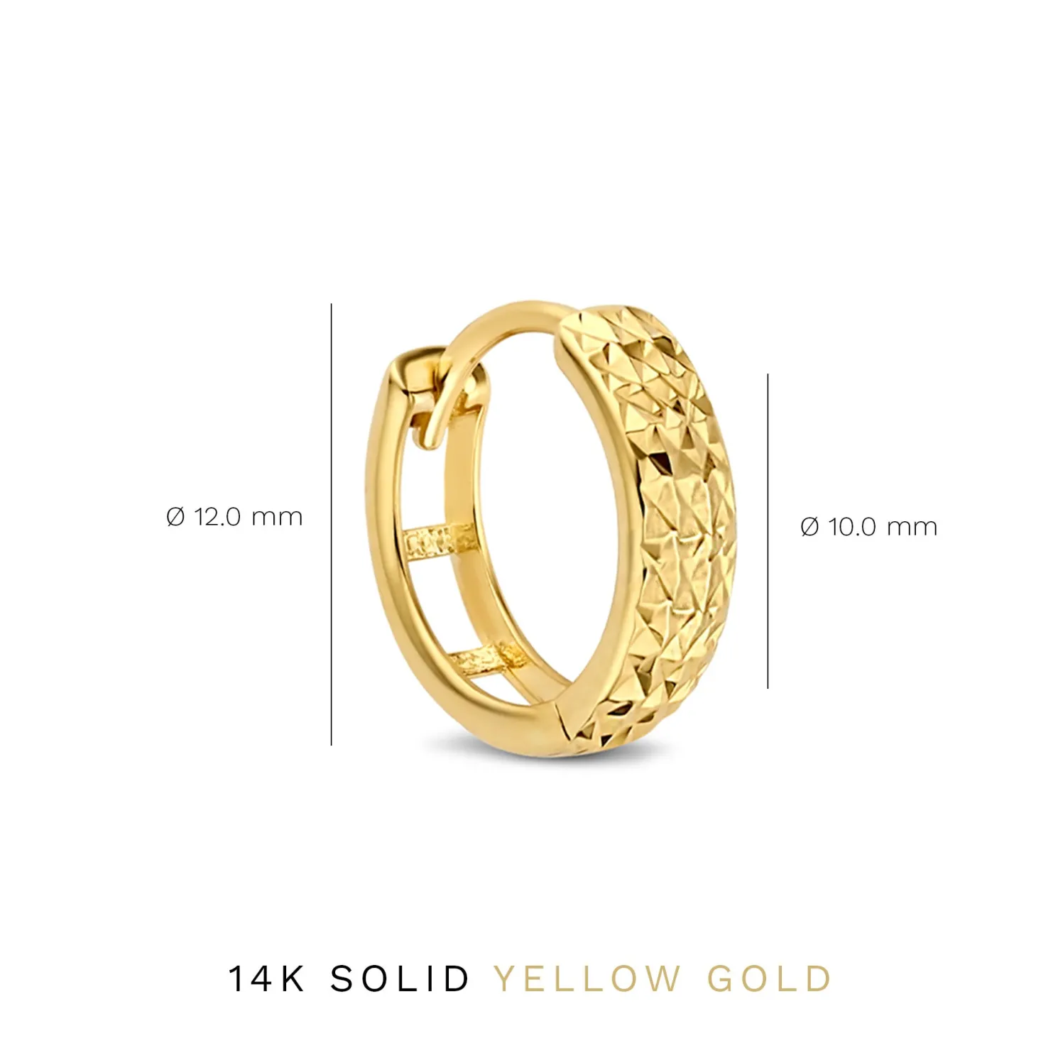 Rivoli Laura 14 karaat gouden creolen met diamond cut