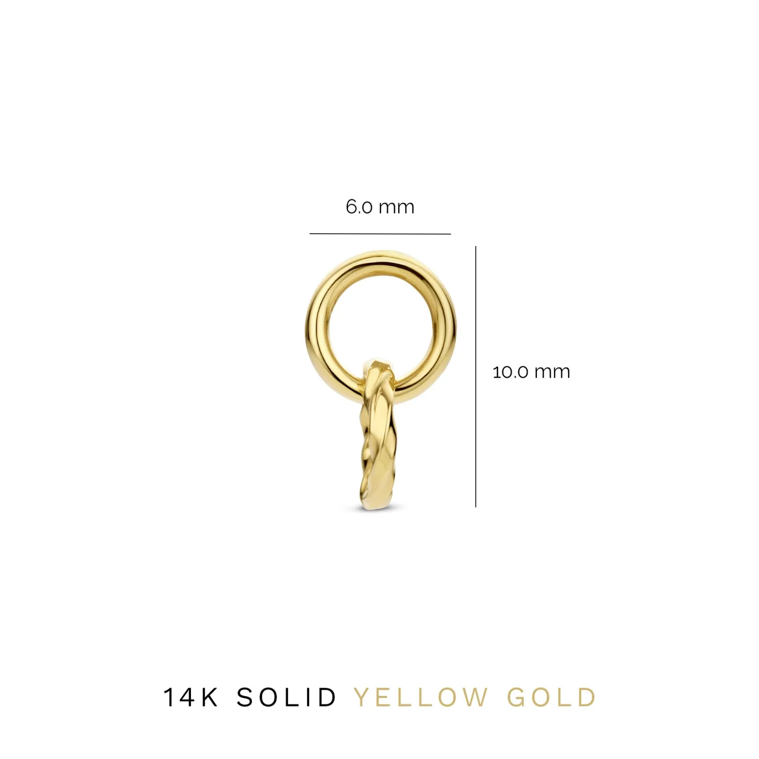 Rivoli Lisan 14 karaat gouden oorhangers met twist