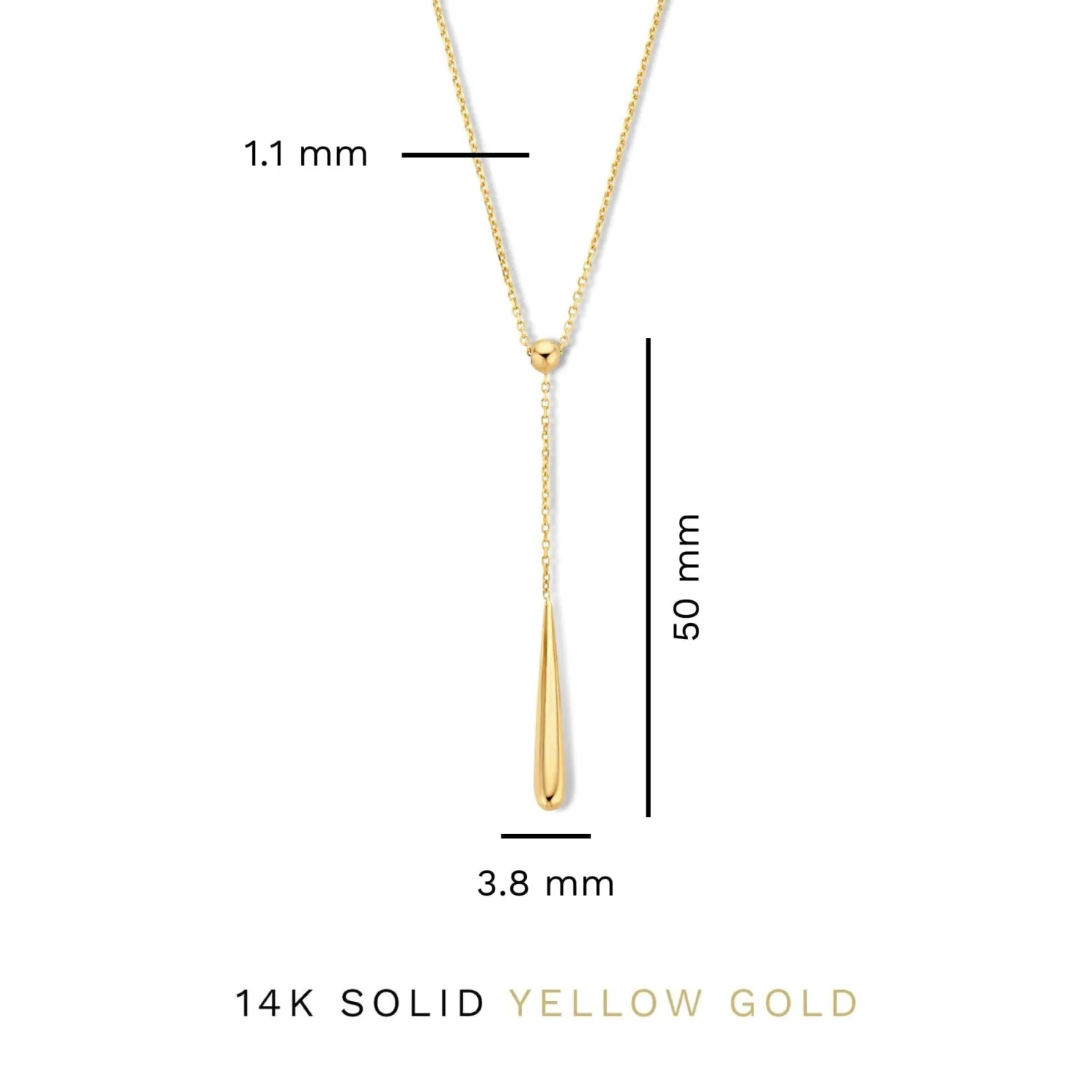 Rivoli Maryn 14 karaat gouden collier met staafje