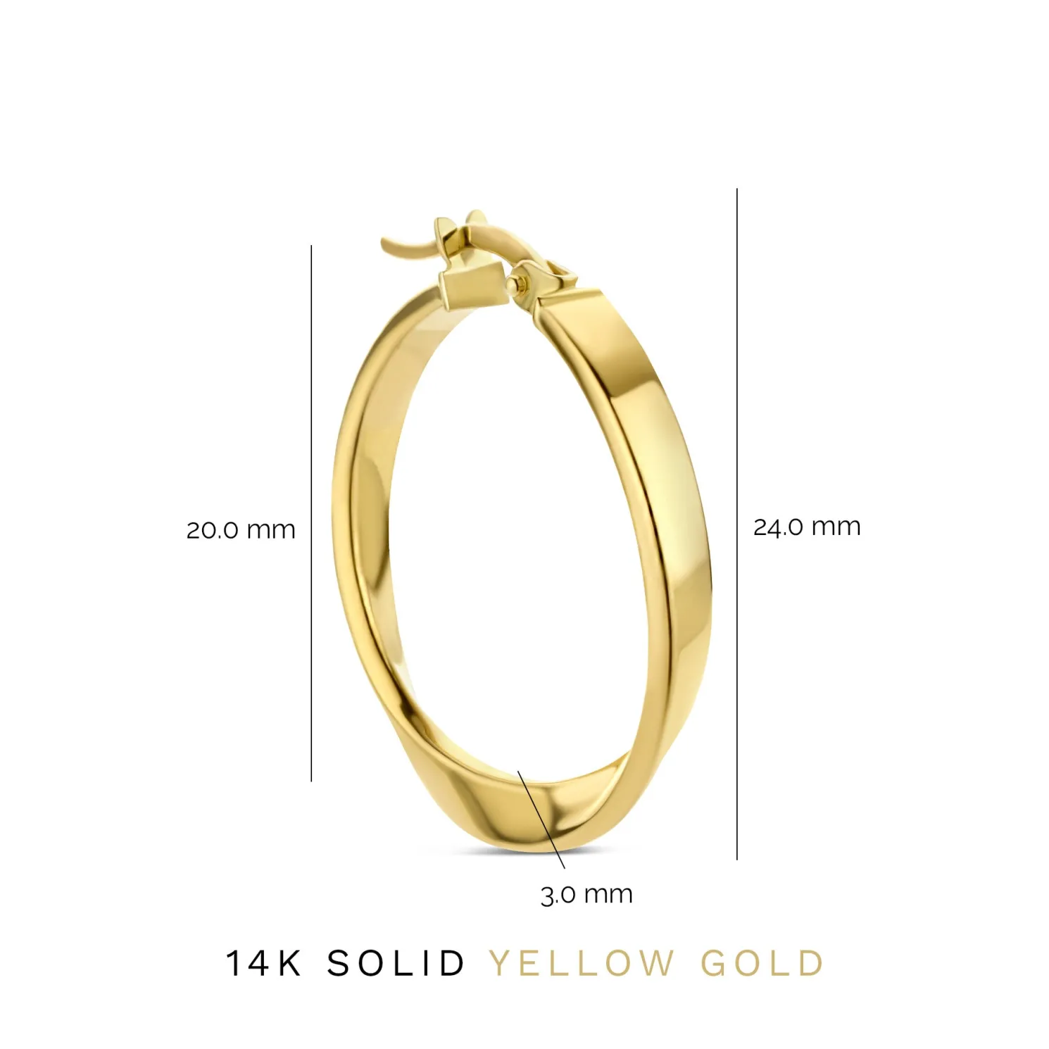 Rivoli Maryn 14 karaat gouden creolen