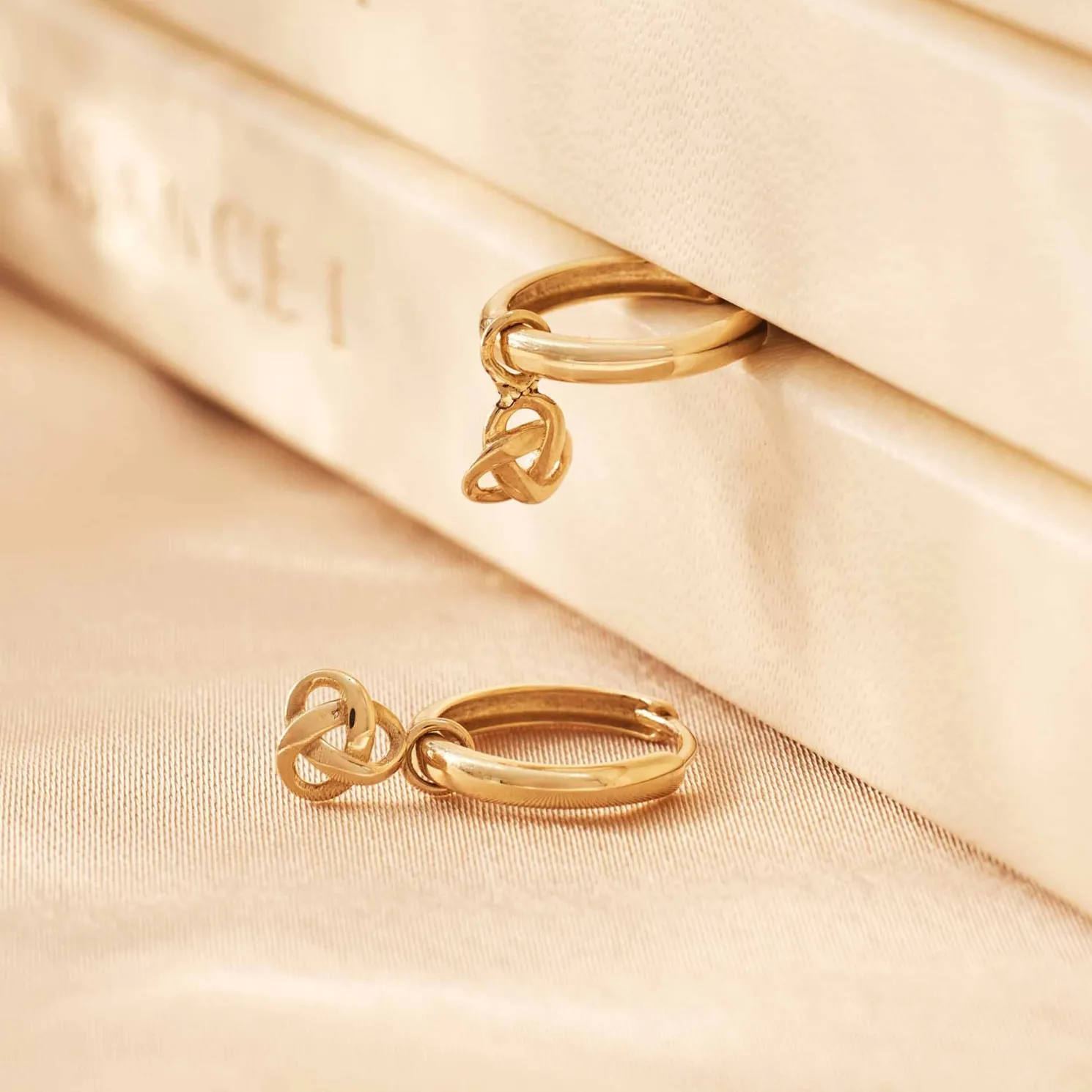 Rivoli Méline 14 karaat gouden creolen met knoopje