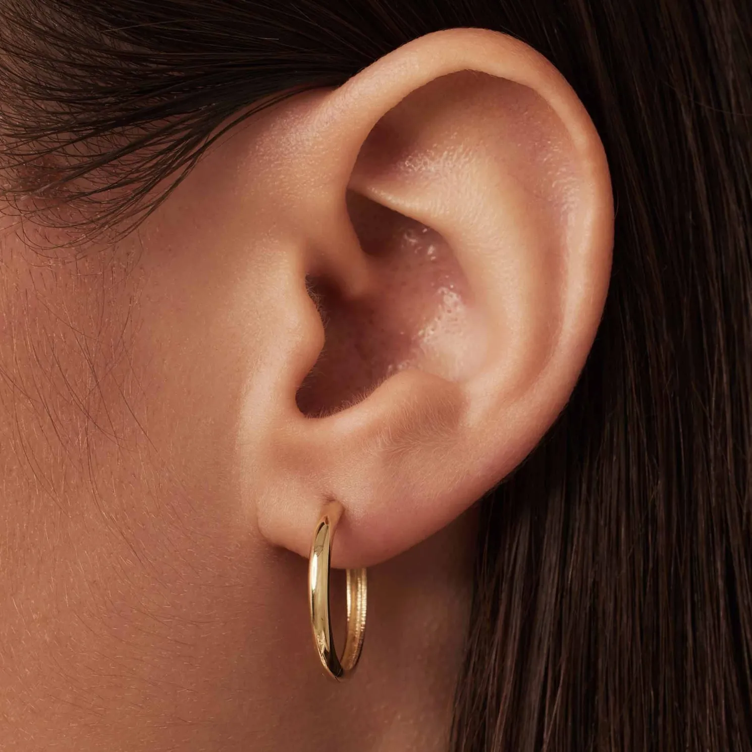 Rivoli Morgane 14 karaat gouden creolen (15.5 mm)