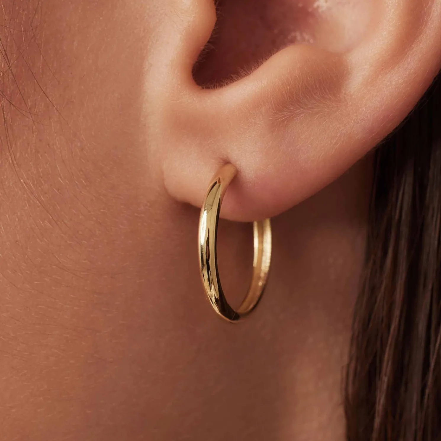 Rivoli Morgane 14 karaat gouden creolen (15.5 mm)