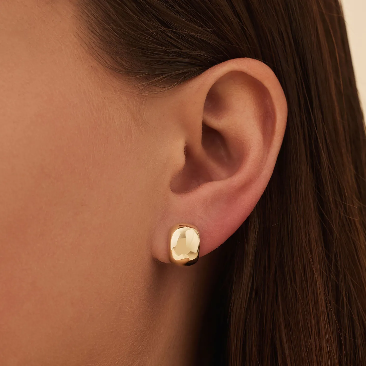 Rivoli Morgane 14 karaat gouden halve creolen