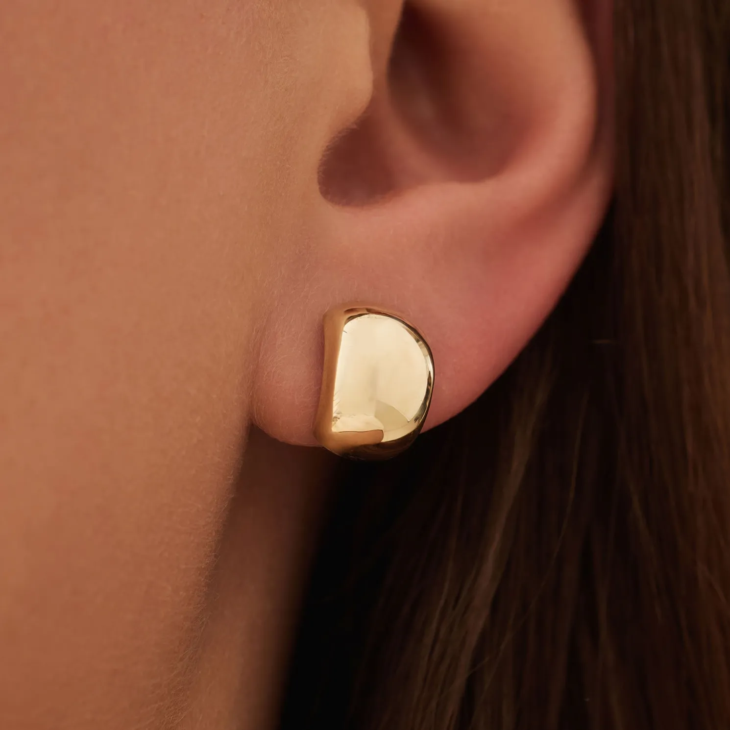 Rivoli Morgane 14 karaat gouden halve creolen