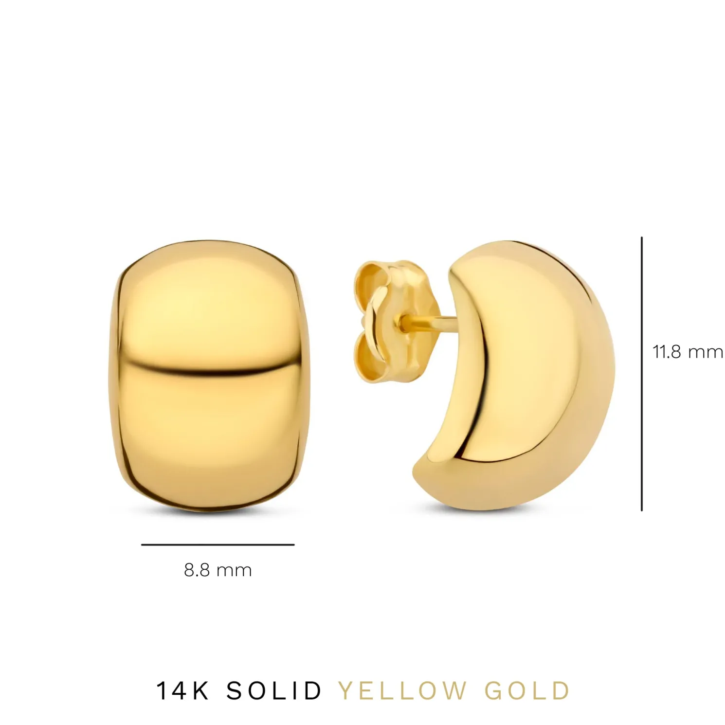 Rivoli Morgane 14 karaat gouden halve creolen