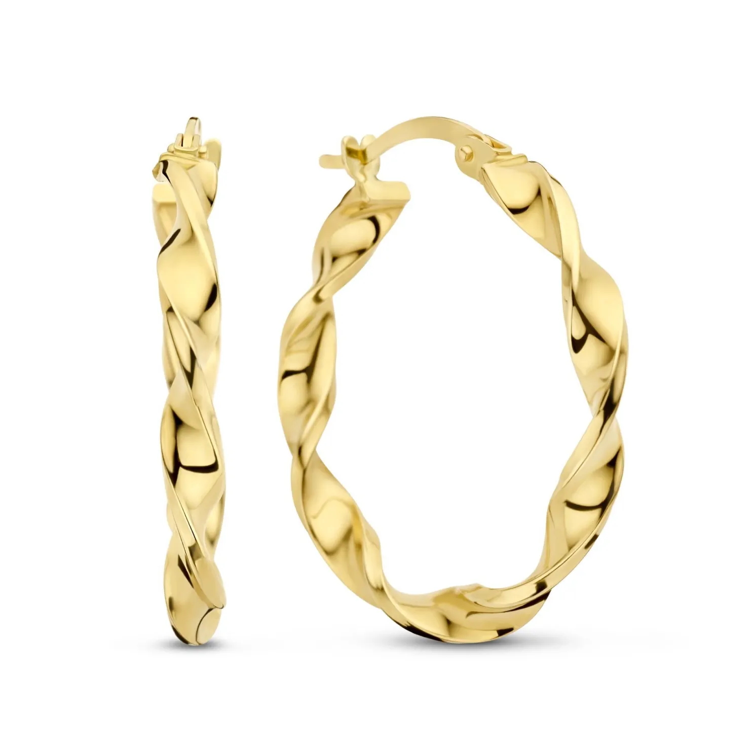 Rivoli Odette 14 karaat gouden creolen met twist