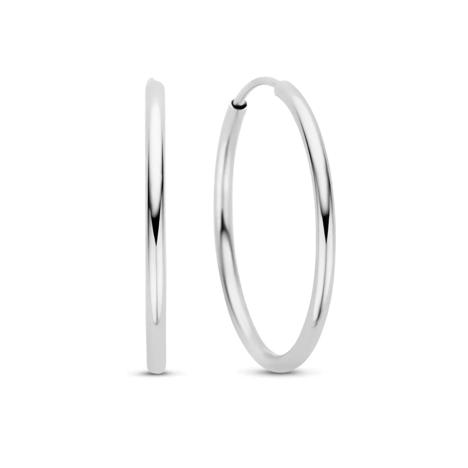 Saint Germain Cerise 14 karaat witgouden creolen (20 mm)