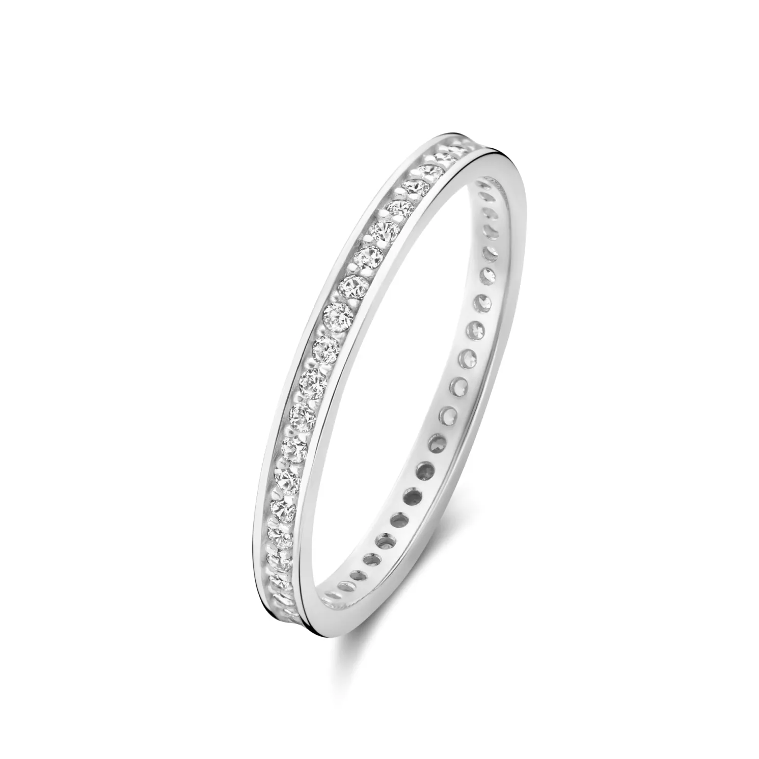 Saint Germain Merle 14 karaat witgouden ring met zirkonia