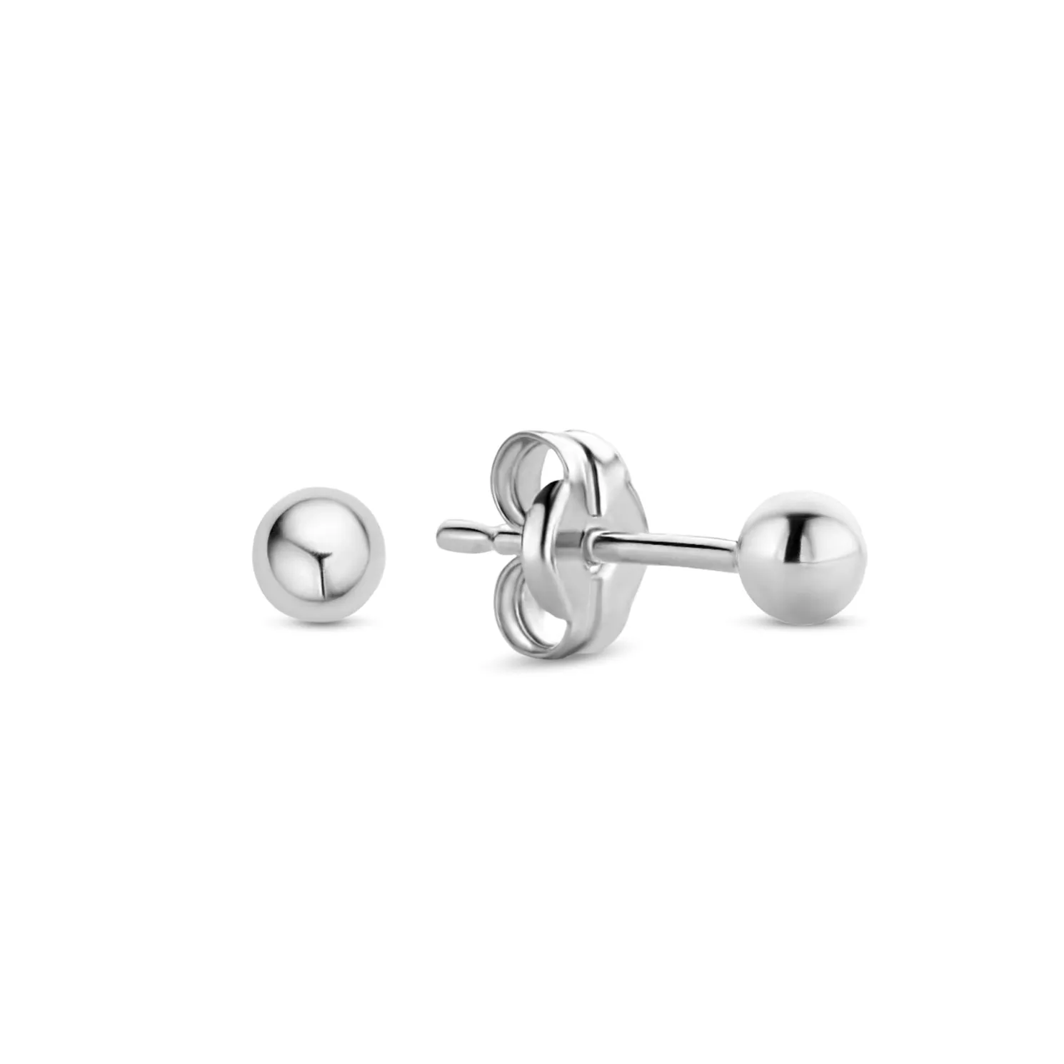 Saint Germain Nadie 14 karaat witgouden oorknoppen met bolletje