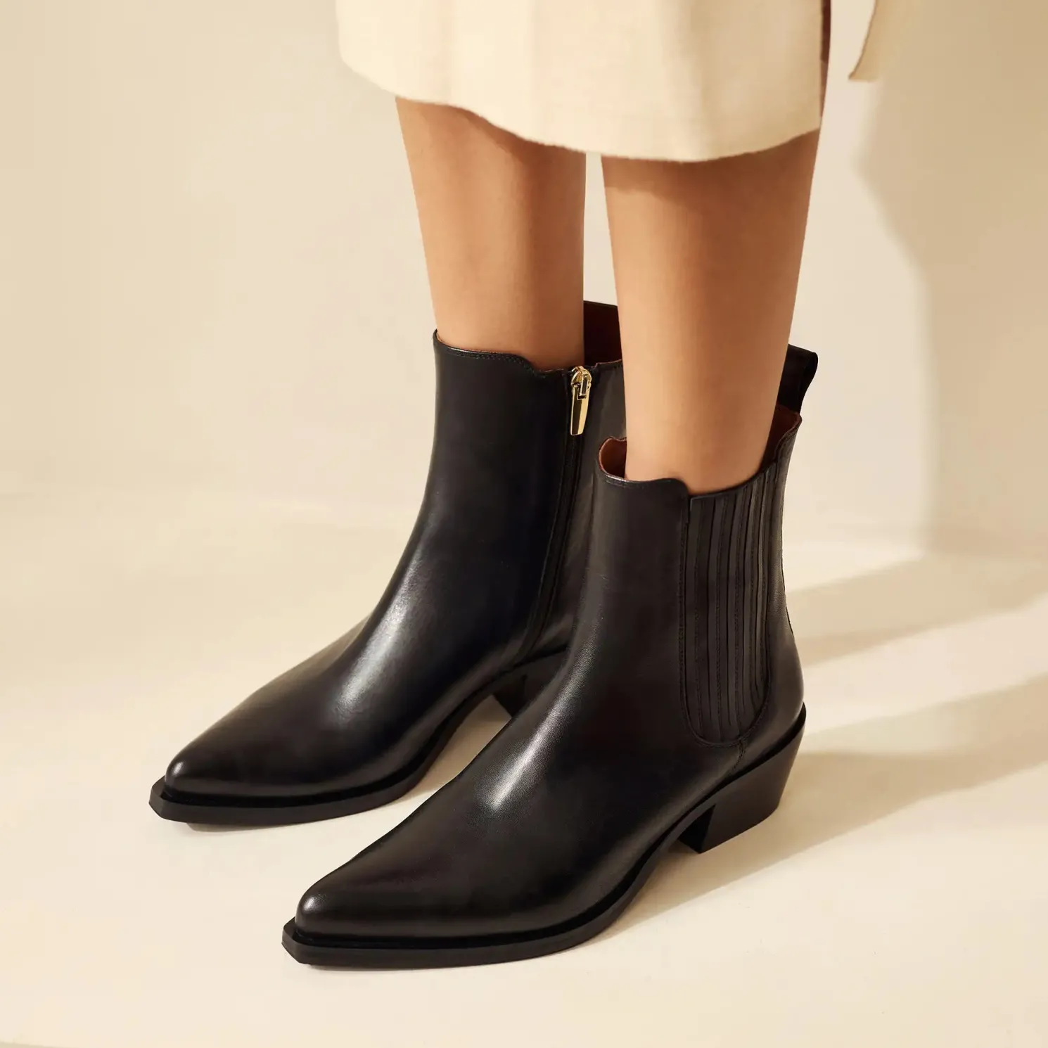 Vendôme Amandine zwarte leren laarzen van kalfsleer