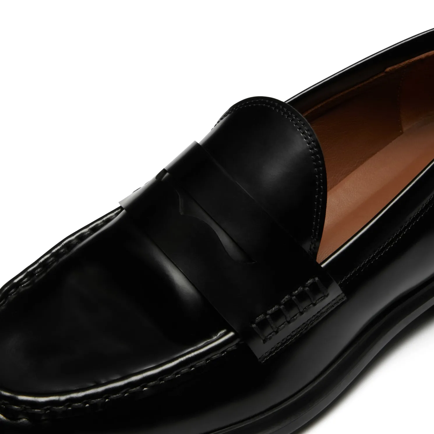 Vendôme Blandine zwarte loafers van spazzolato leer